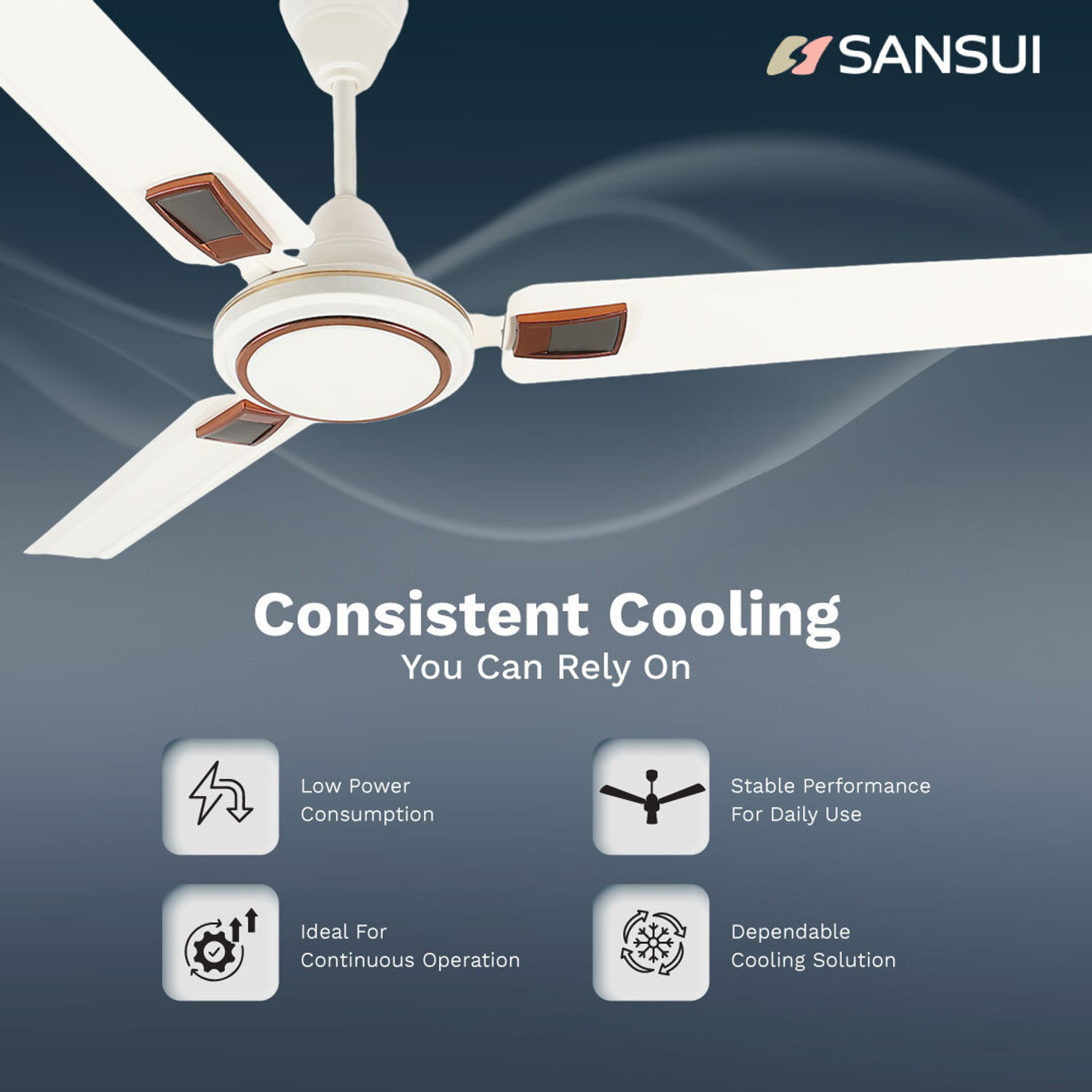 Image of Sansui AeroSpin Max with 2 Year Warranty 1200 mm Ceiling Fan