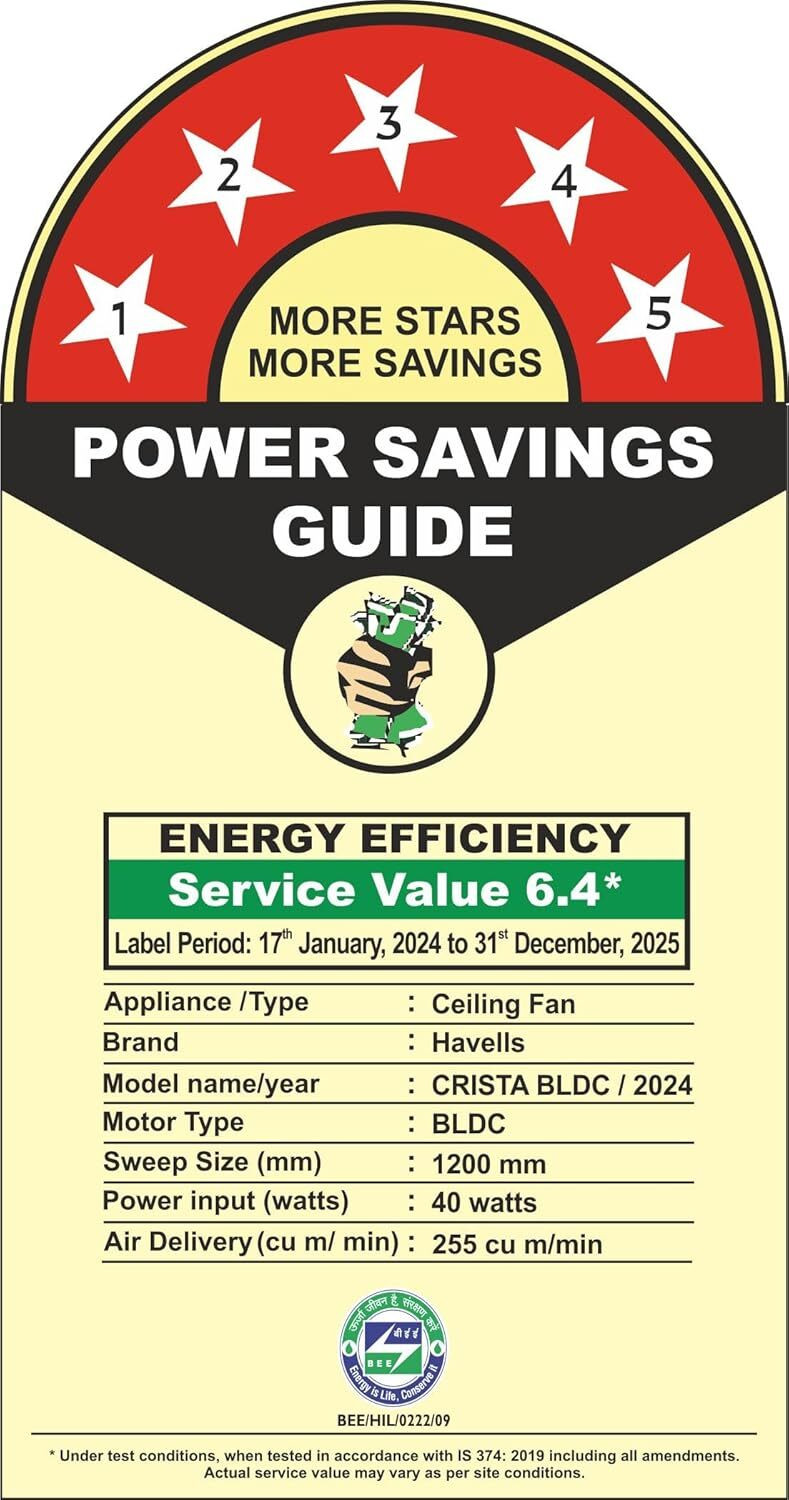 Image of HAVELLS Crista BLDC Underlight Remote Controlled, Smart Fan, with 2 Year Warranty 1200 mm Ceiling Fan