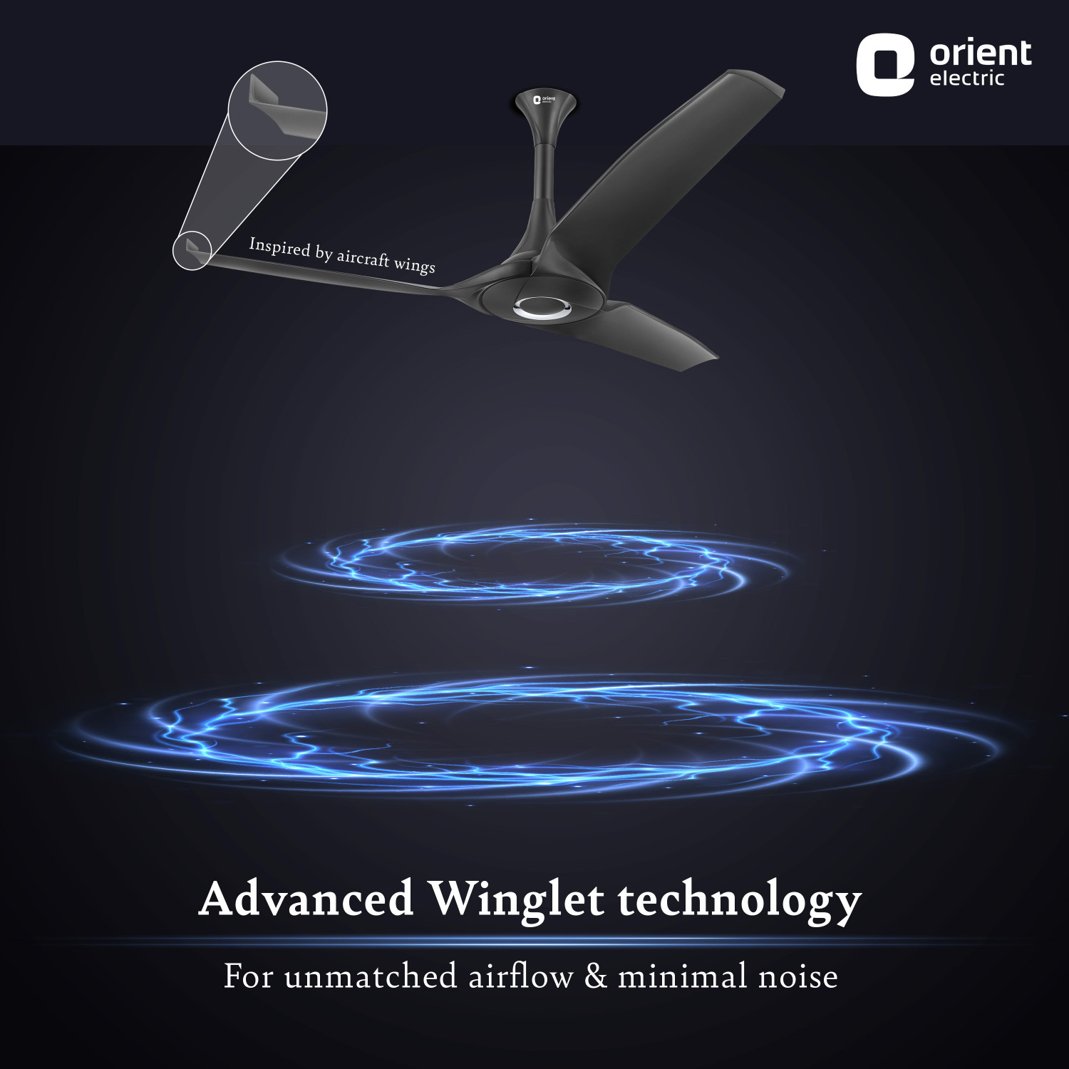 Image of Orient Electric Aerostorm with 1 Year Warranty Silent Operation 1320 mm Ceiling Fan
