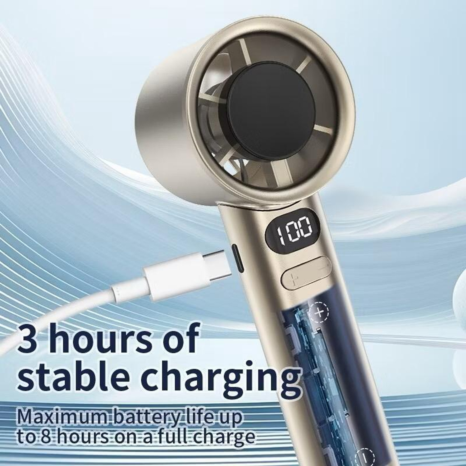 Image of omnex Portable Digital Handheld Cooling Fan with LED Display personal cooling fan M 11 USB Fan | USB Fan