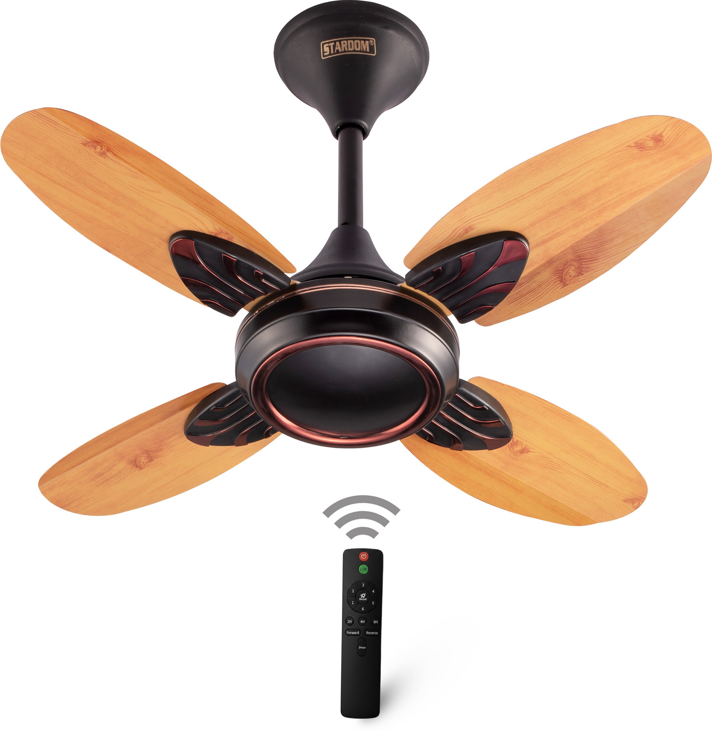 Image of Stardom EAGLE JH WOODEN | BLDC Motor | 4 Blade with 5 Year Warranty BLDC Motor with Remote 600 mm Ceiling Fan