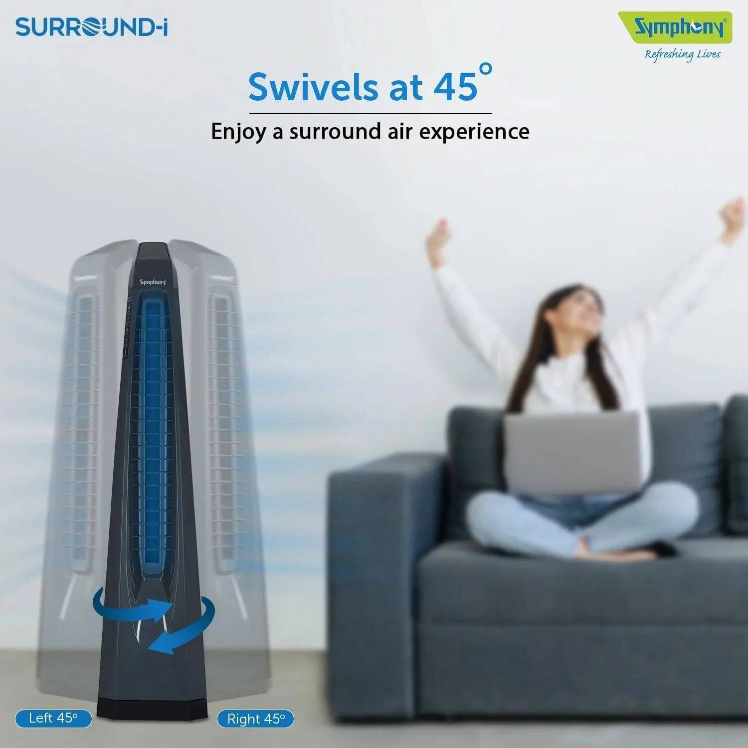 Symphony Surround I Tower Fan, 12 Months Warranty - Image 3
