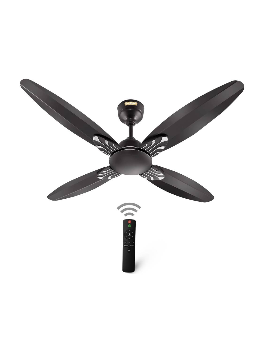 Stardom RACER SMOKE BROWN | BLDC Motor | 4 Blade | Premium with 5 Year Warranty BLDC Motor with Remote 1200 mm Ceiling Fan