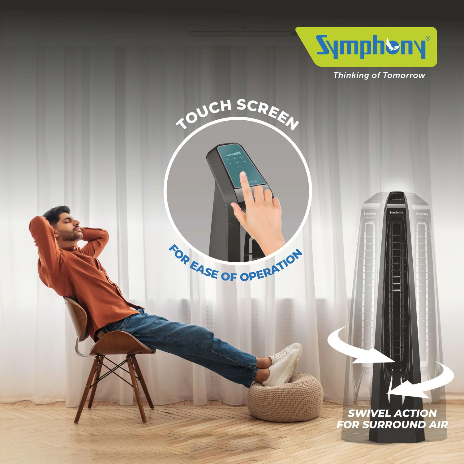 Image of Symphony Surround BLDC | Remote Control with 1 Year Warranty Tower Fan