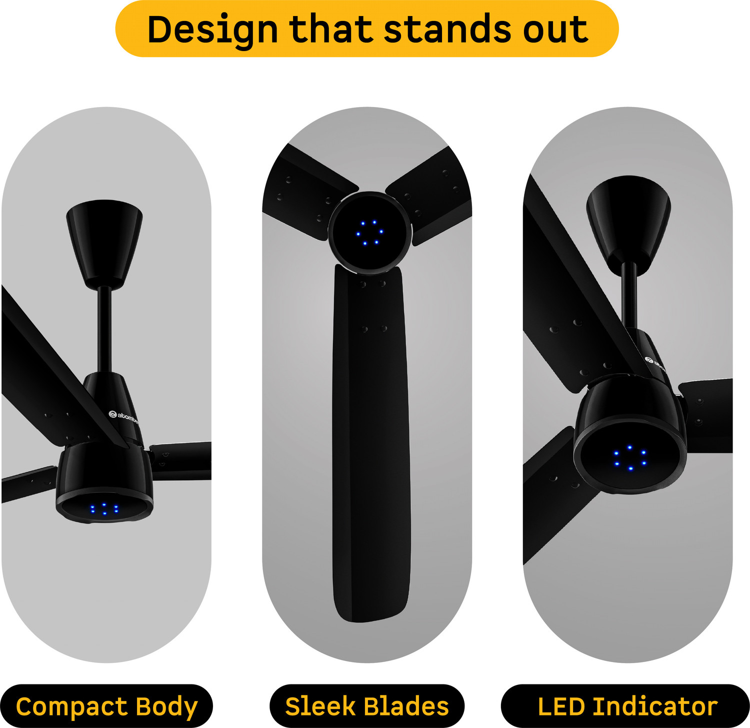 Image of Atomberg Renesa Epoque | Advance air+ Technology | Sleek Fan | LED Indicator | Low Noise with 2 Year Warranty BLDC Motor with Remote 1200 mm Ceiling Fan