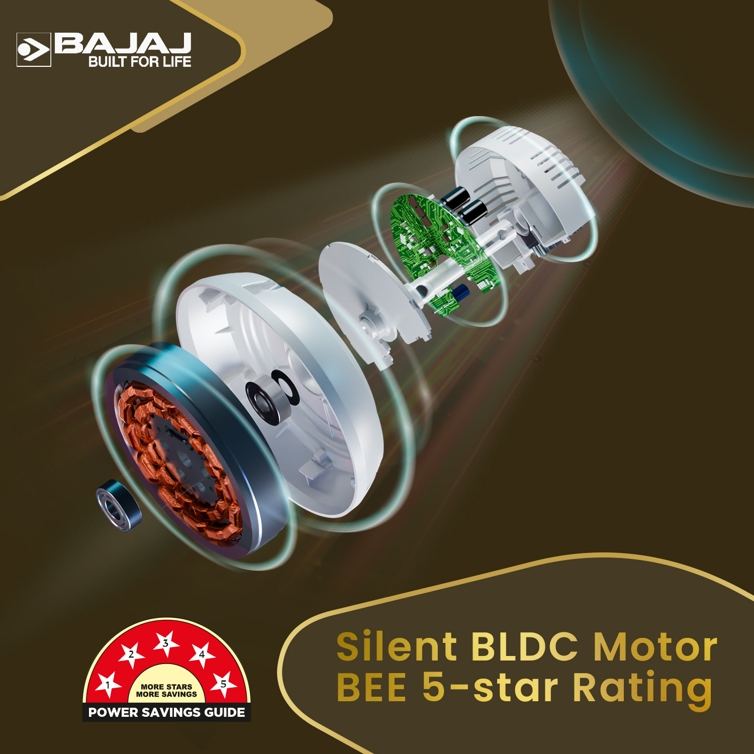 Image of BAJAJ Armour Series Classico Sleek Plus with 60 Months Warranty BLDC Motor with Remote 1200 mm Ceiling Fan