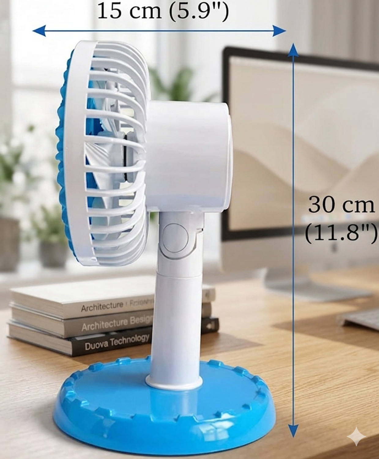 Image of URBAN ZONE ENTERPRISES Osring OS-5113F | Rechargeable | Silent Operation Silent Operation 120 mm Table Fan
