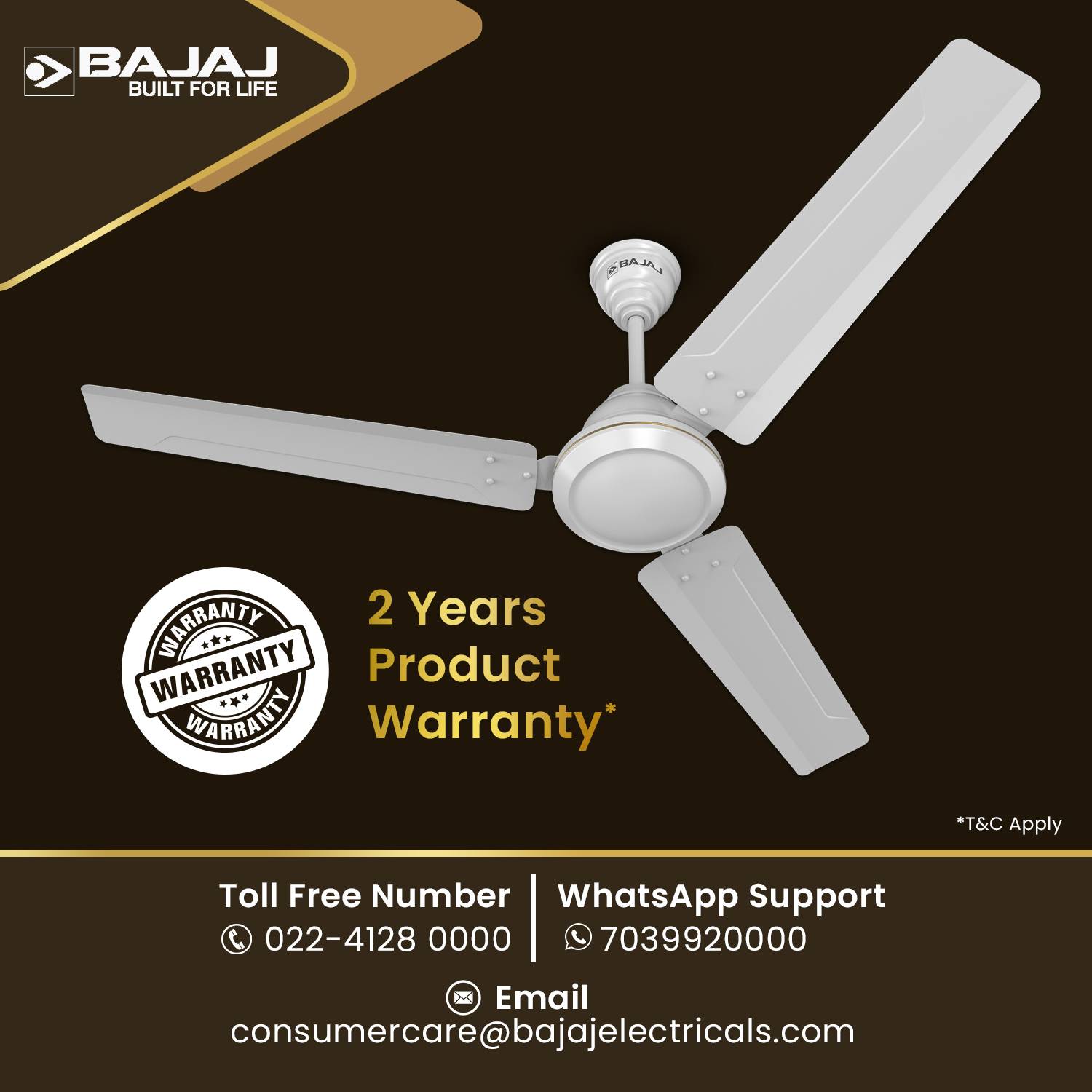 BAJAJ Crest Turbo BLDC 1200 mm Ceiling Fan - Image 5