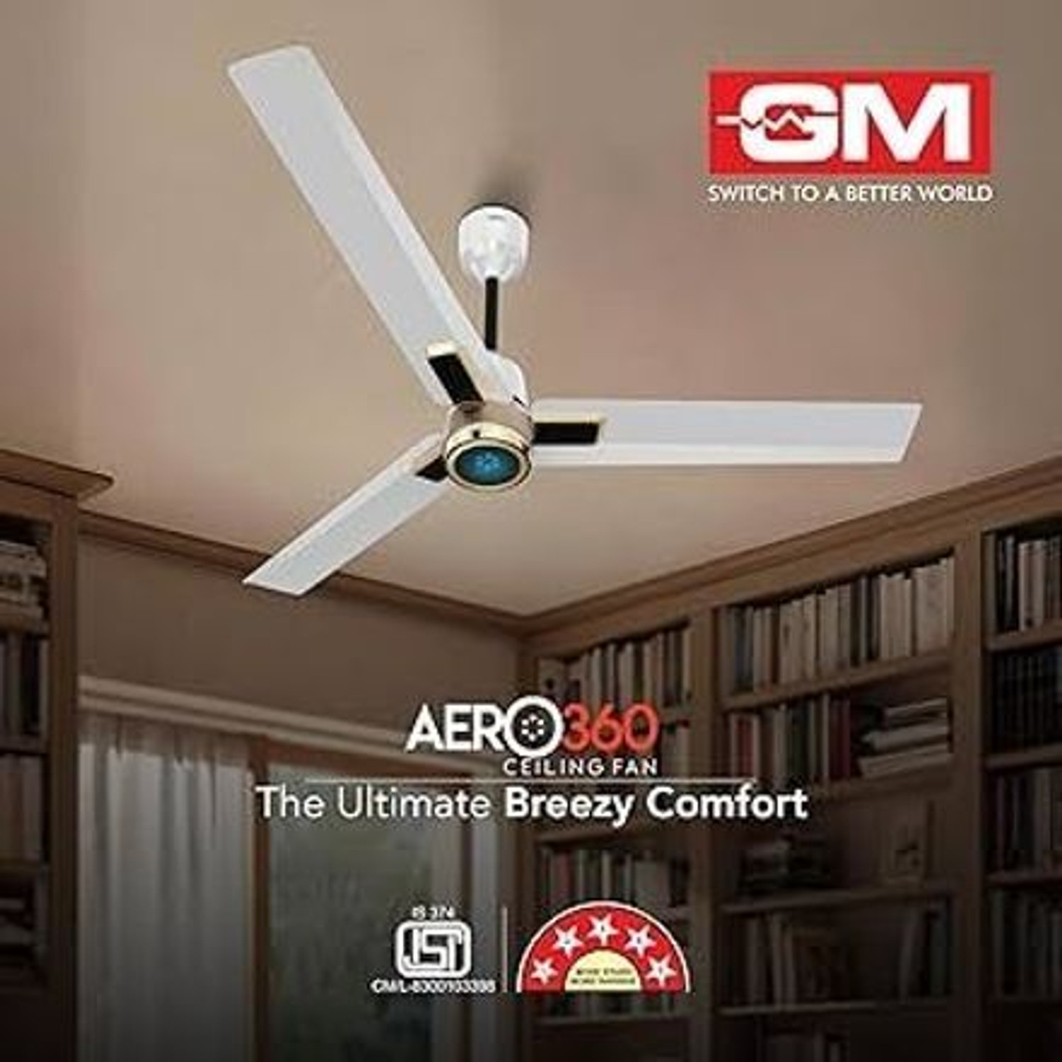 Image of GM AERO 360 with 36 Months Warranty 1200 mm Ceiling Fan
