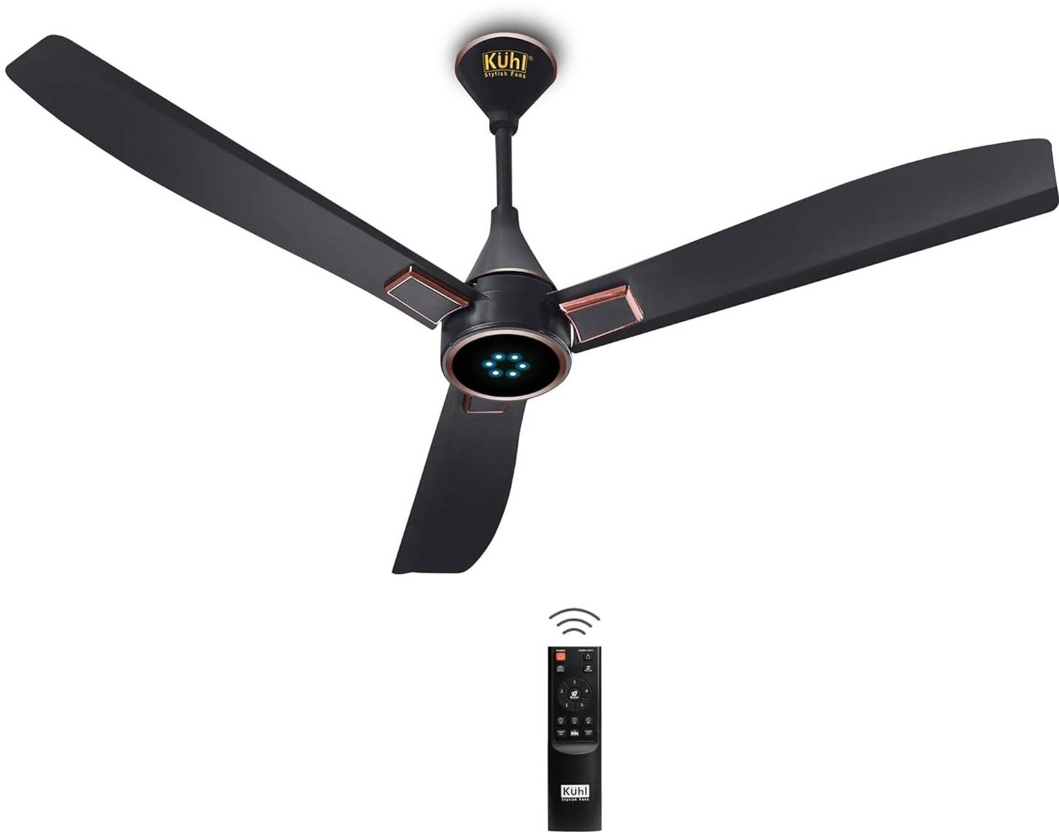 KUHL Arctis A8 BLDC 65% Power Saving | Remote Control | LED Light | High Air Flow with 2 Year Warranty BLDC Motor with Remote 1200 mm Ceiling Fan