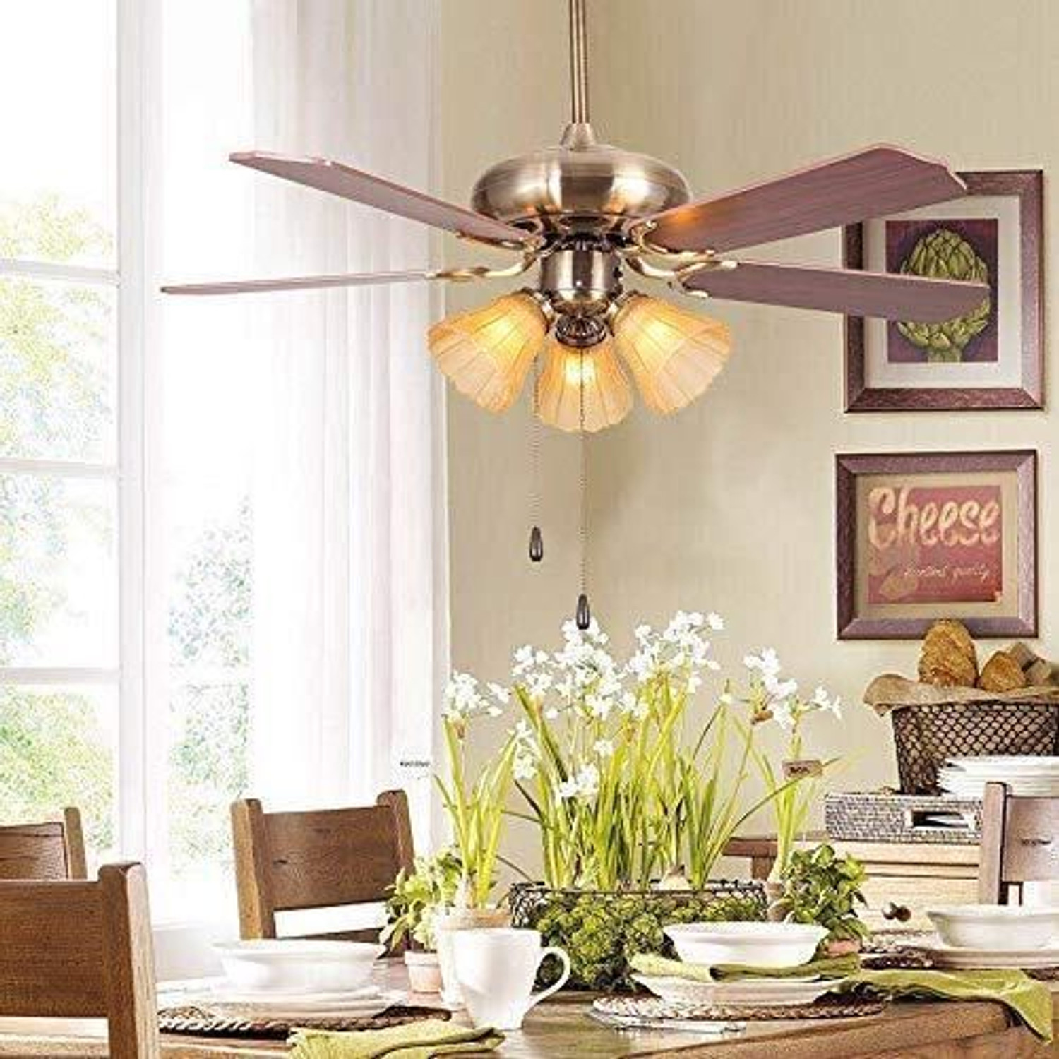 Image of HANS LIGHTINGS ESC 004A | 5 Blade | Silent Operation | Decorative with 1 Year Warranty Silent Operation 1300 mm Ceiling Fan