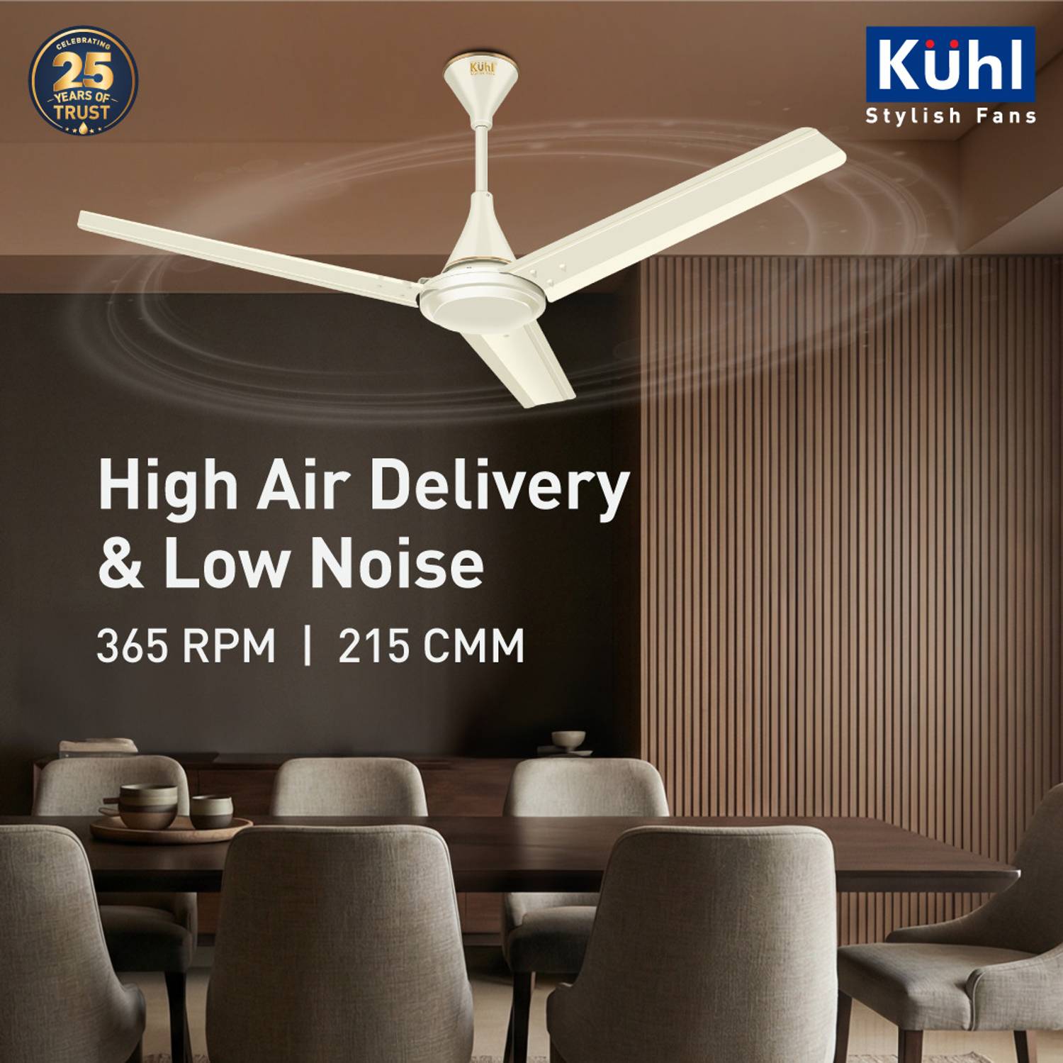 KUHL Fest B1 Power Saving BLDC Ceiling Fan 1200 mm - Image 4
