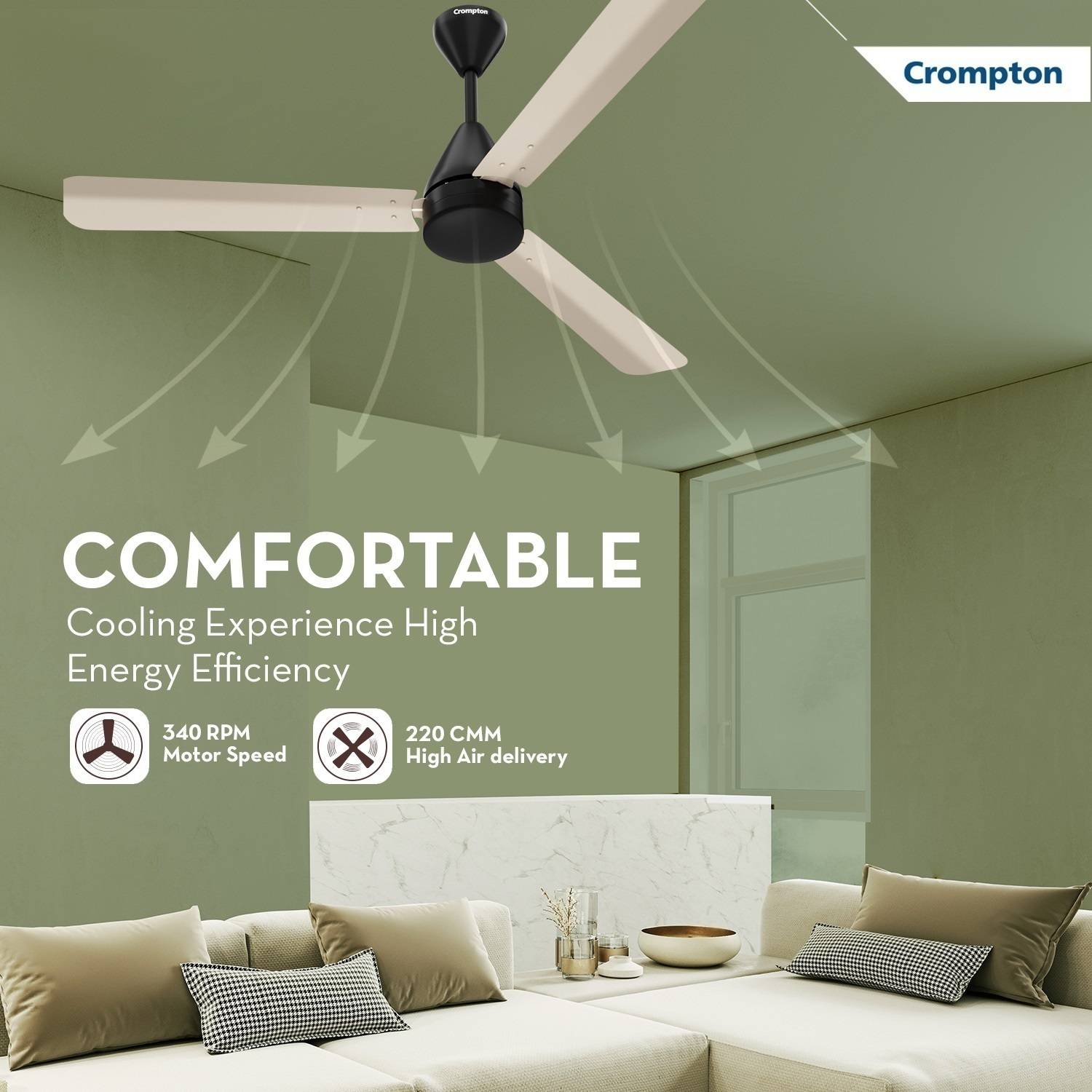 Crompton Energion Hyperjet 1200mm Ceiling Fan - Image 5