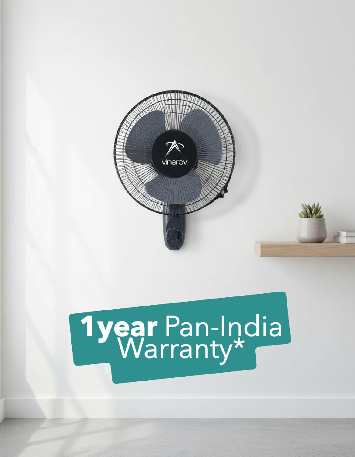 Image of Vinerov Knight 12 inch HS | 90 Oscillation | 45 Tilt Support | 2200+ RPM with 1 Year Warranty Ultra High Speed 300 mm Wall Fan