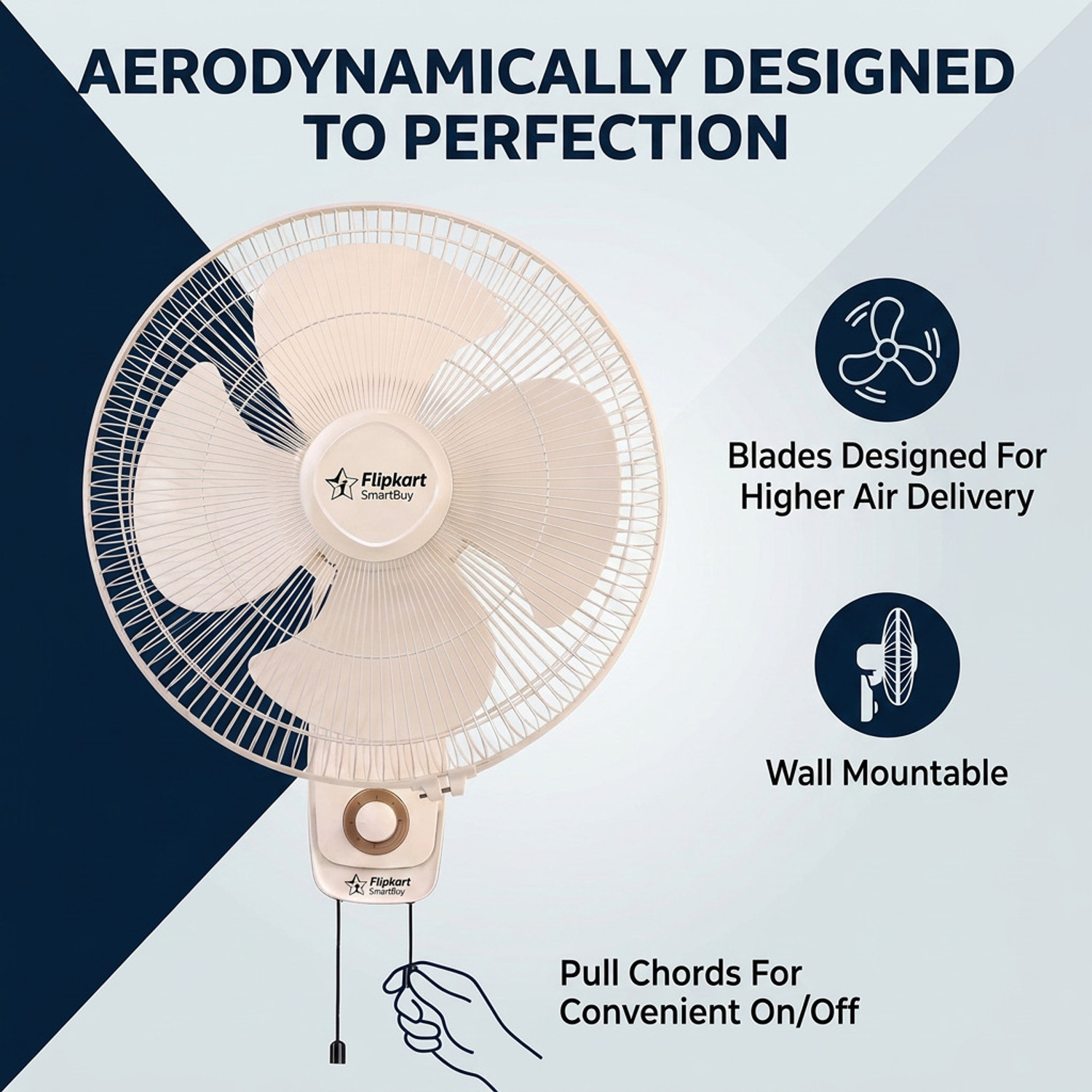 Image of Flipkart SmartBuy Potent | High Speed with 12 Months Warranty 300 mm Wall Fan