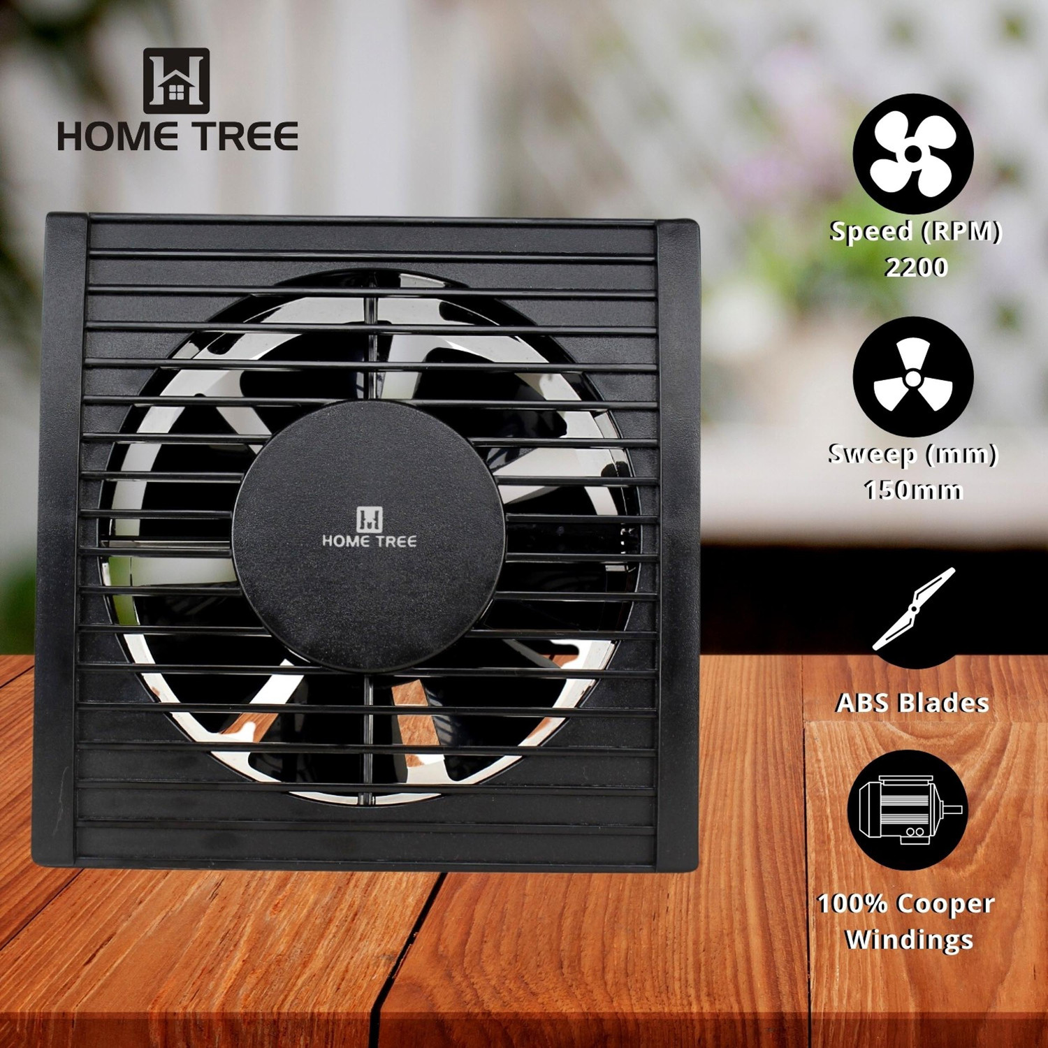 Image of Home Tree Ultra 6 inch New Ventilation fan with 1 Year Warranty Anti Dust 150 mm Exhaust Fan