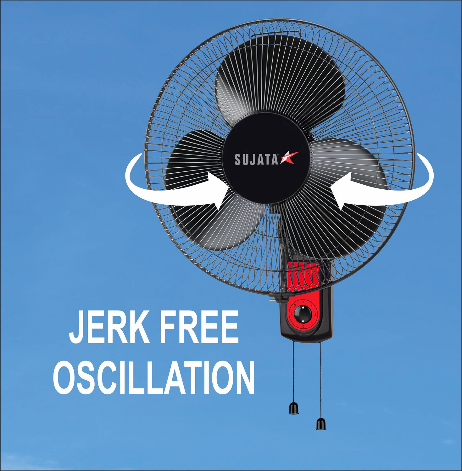 Image of SUJATA SWF 27 Wall Fan | 100% Copper Winding | Jerk Free | Oscillating Wall Fan with 2 Year Warranty High Air Delivery 400 mm Wall Fan