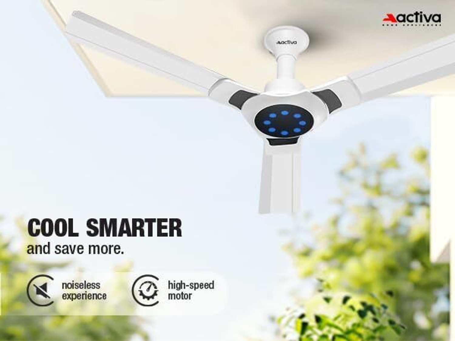 Image of ACTIVA OPTIMA | BLDC Motor | Remote Control | LED Light | Anti Dust with 5 Year Warranty BLDC Motor with Remote 1200 mm Ceiling Fan