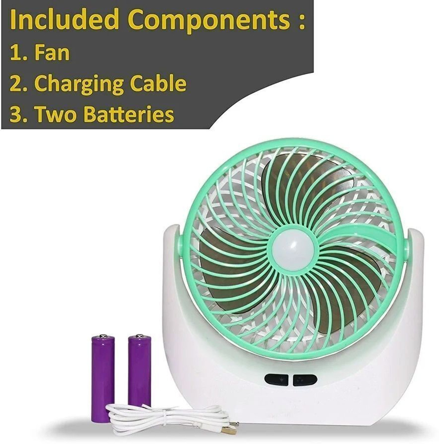 Image of Terviiix High Speed | Rechargeable | Table Fan | LED Light | For Home, Kitchen, Office Ultra High Speed 1400 mm Table Fan