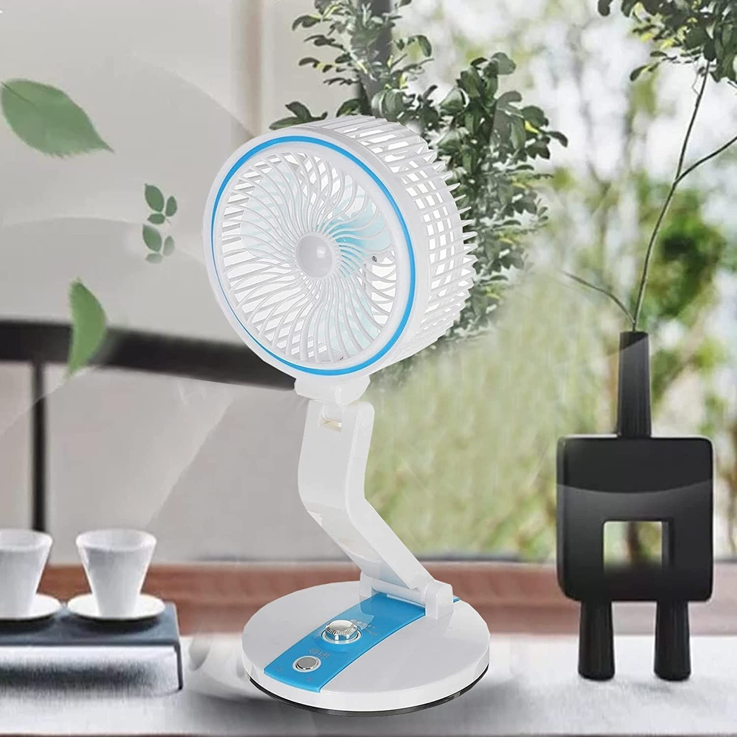 Image of SOUTHTECH ST626 | Rechargeable | LED Light | High Speed with 3 Months Warranty Silent Operation, With LED Indicators 178 mm Table Fan