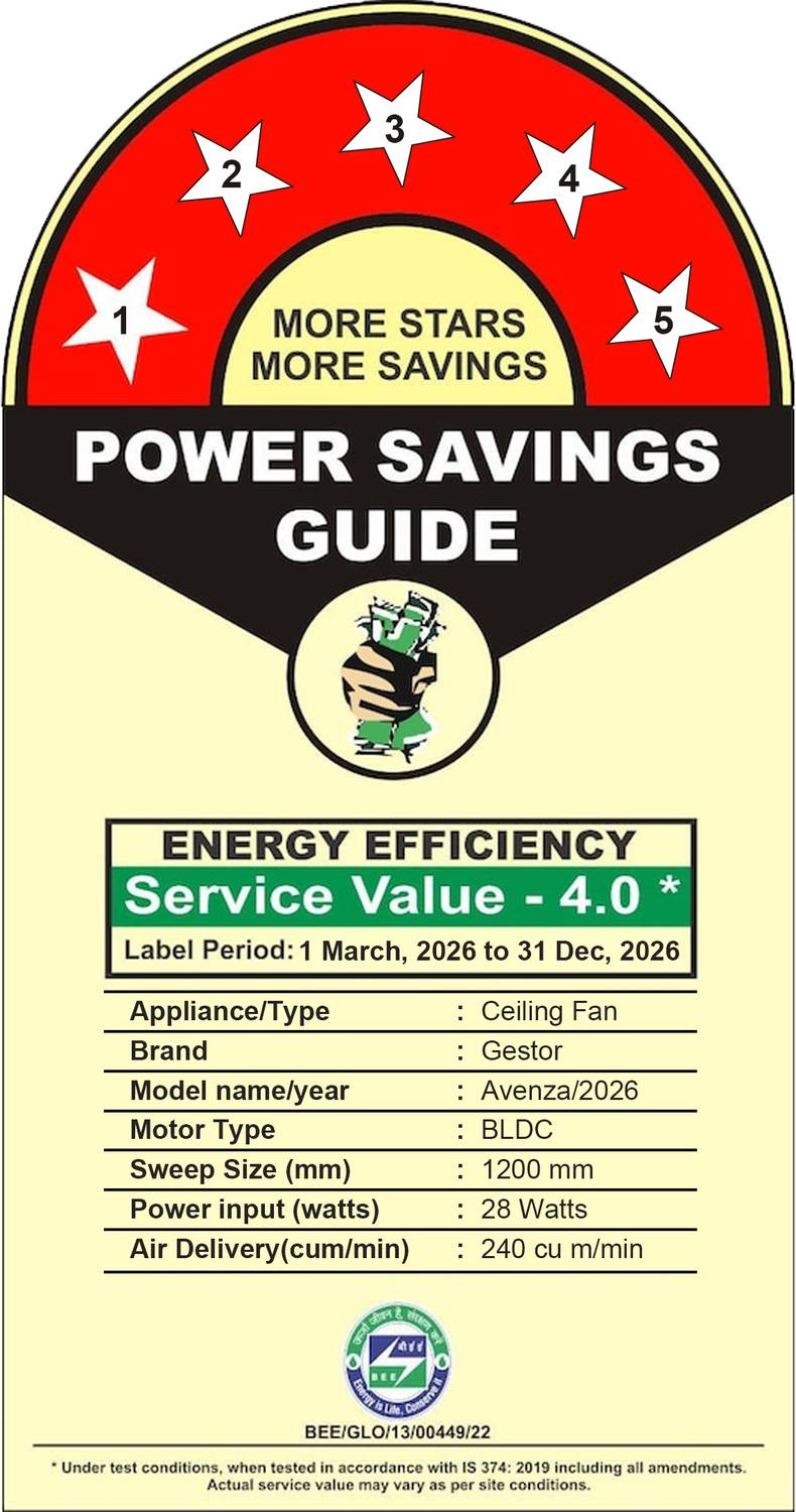 GESTOR Avenzo 48 inch Ceiling Fan - Image 2