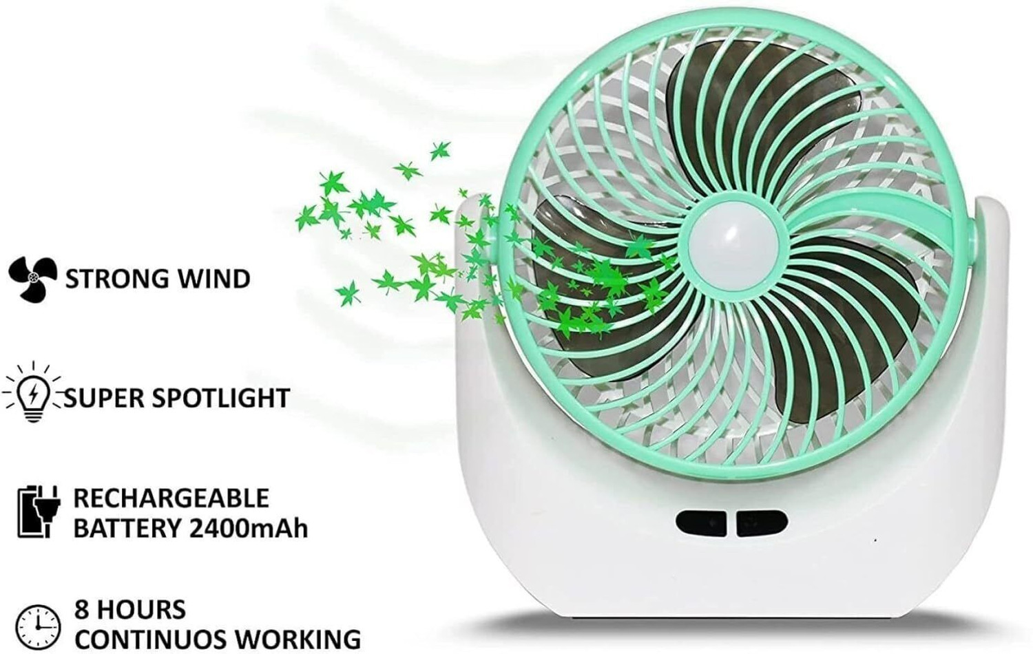 Image of Terviiix High Speed | Rechargeable | Table Fan | LED Light | For Home, Kitchen, Office Ultra High Speed 1400 mm Table Fan