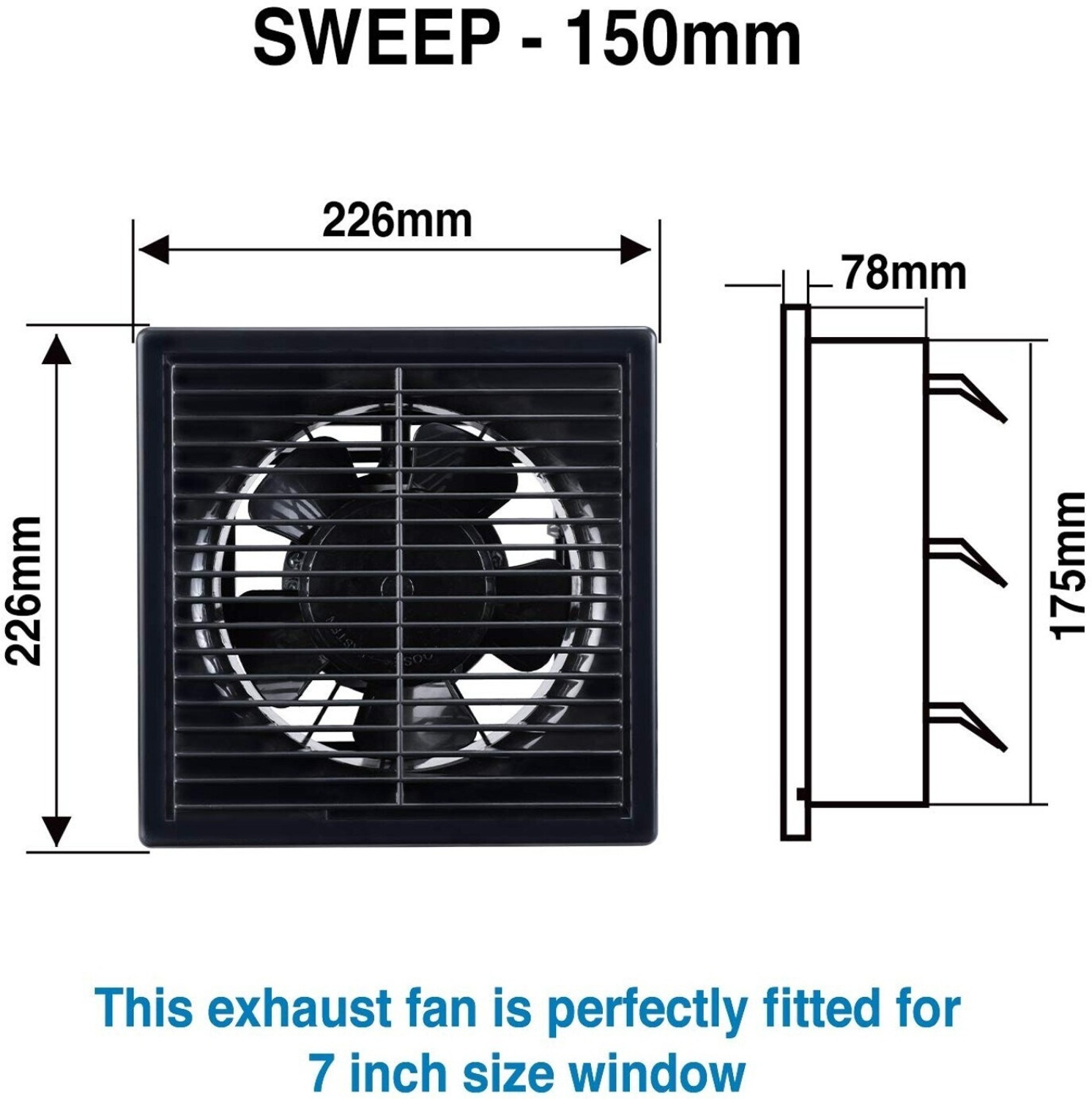 Image of Crompton Brisk Air Super Silent Automatic Shutters High Speed 100% Copper 3 with 24 Months Warranty Silent Operation 150 mm Exhaust Fan