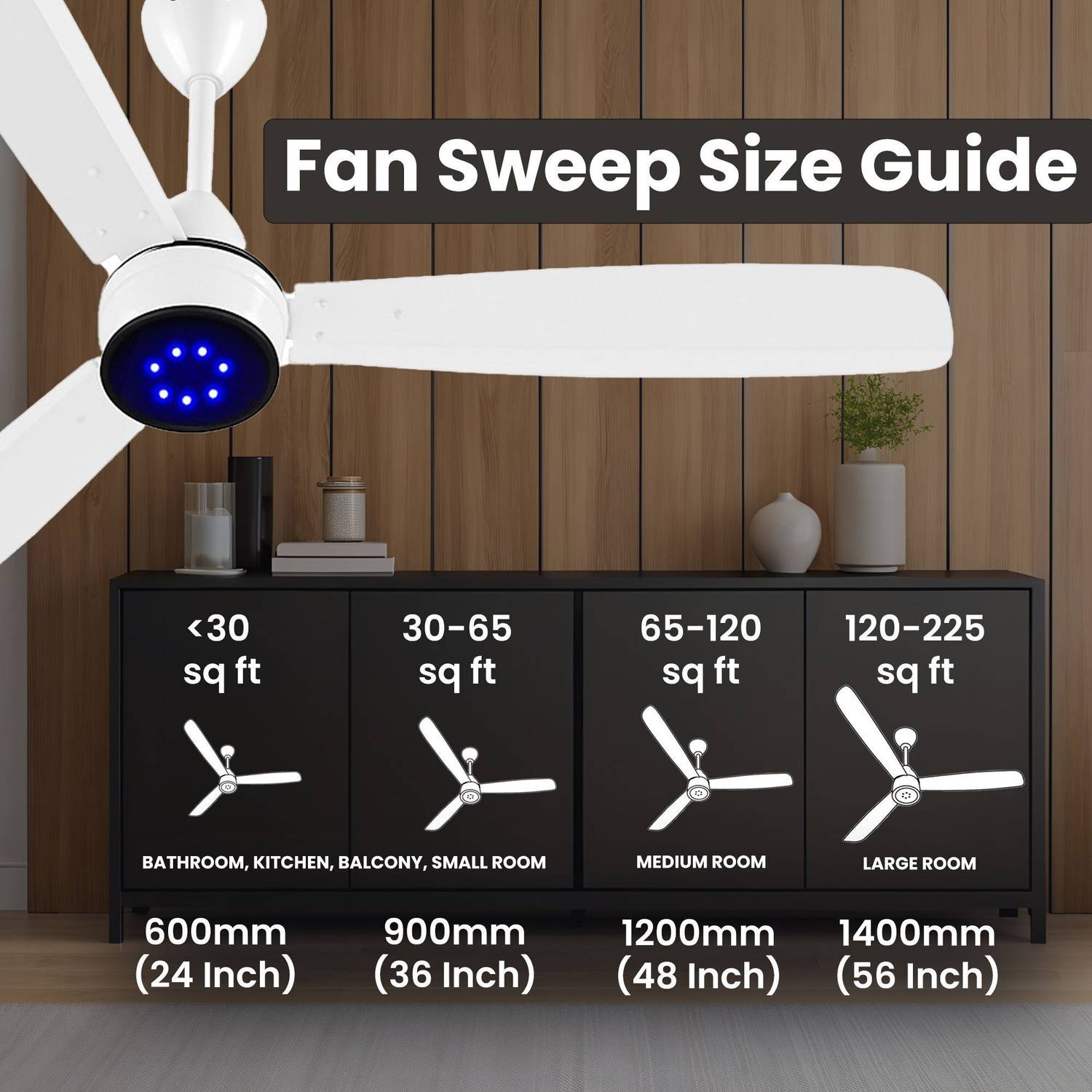 Cadlec SmartSave 1200mm Ceiling Fan with BLDC Motor - Image 4