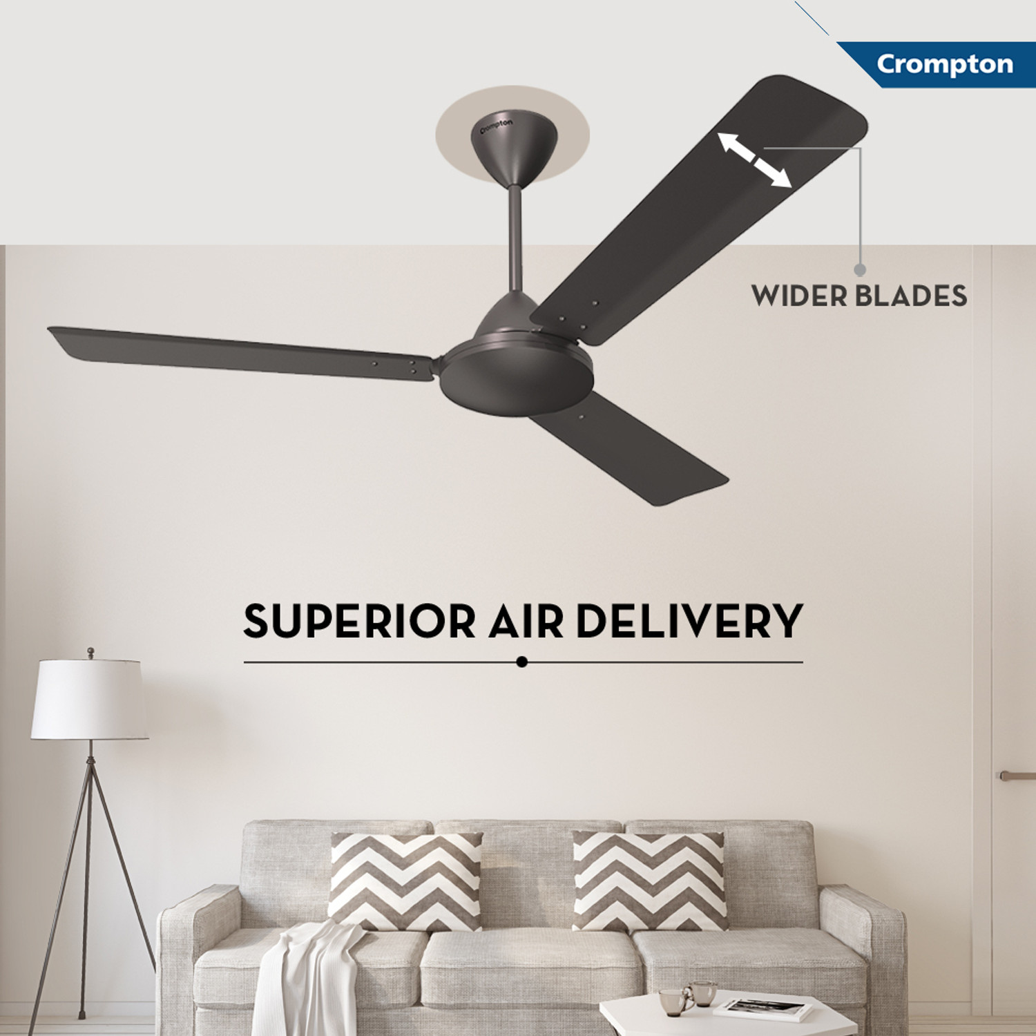 Image of Crompton CFHSJURPM48AMBAD1S with 2 Year Warranty 1200 mm Ceiling Fan