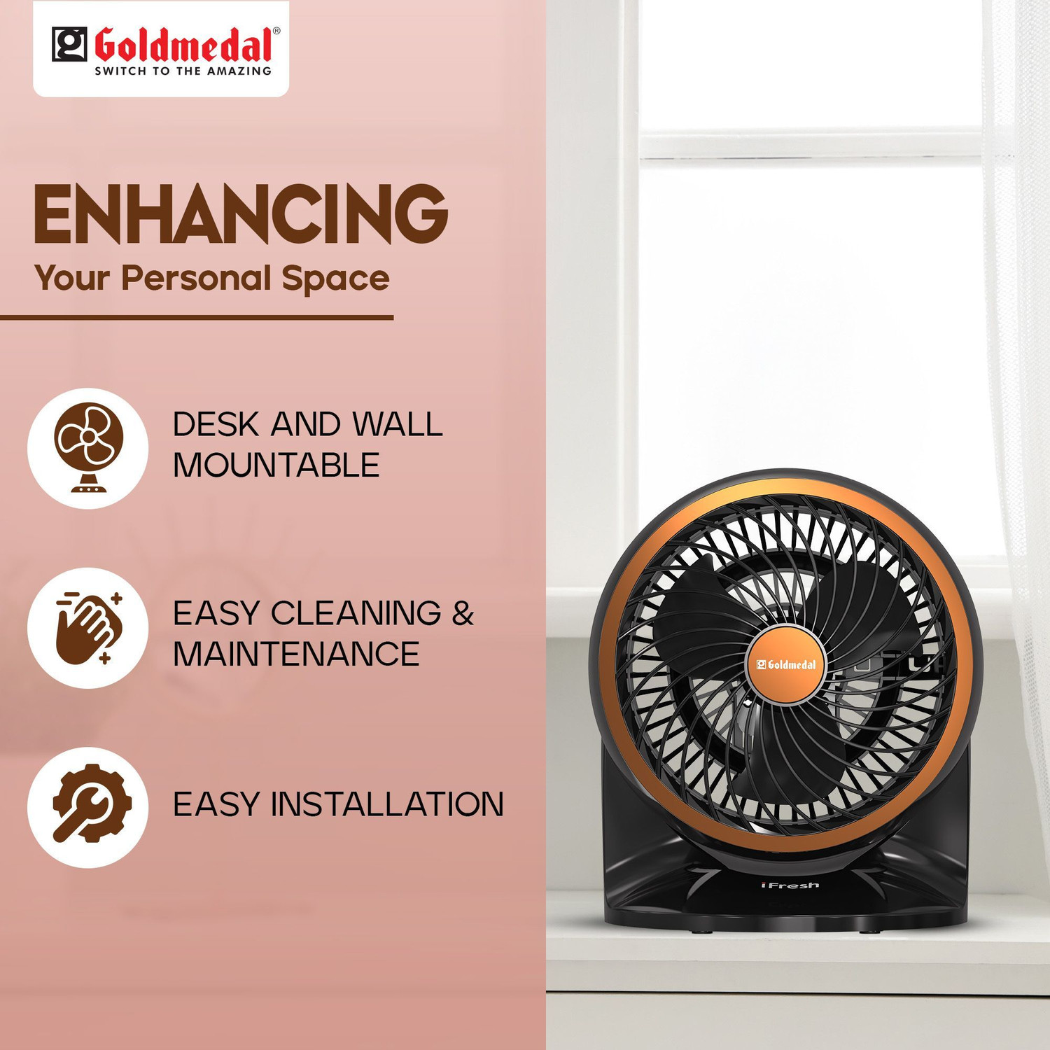 Image of Goldmedal i-Fresh 230mm with 2 Year Warranty 230 mm Table Fan