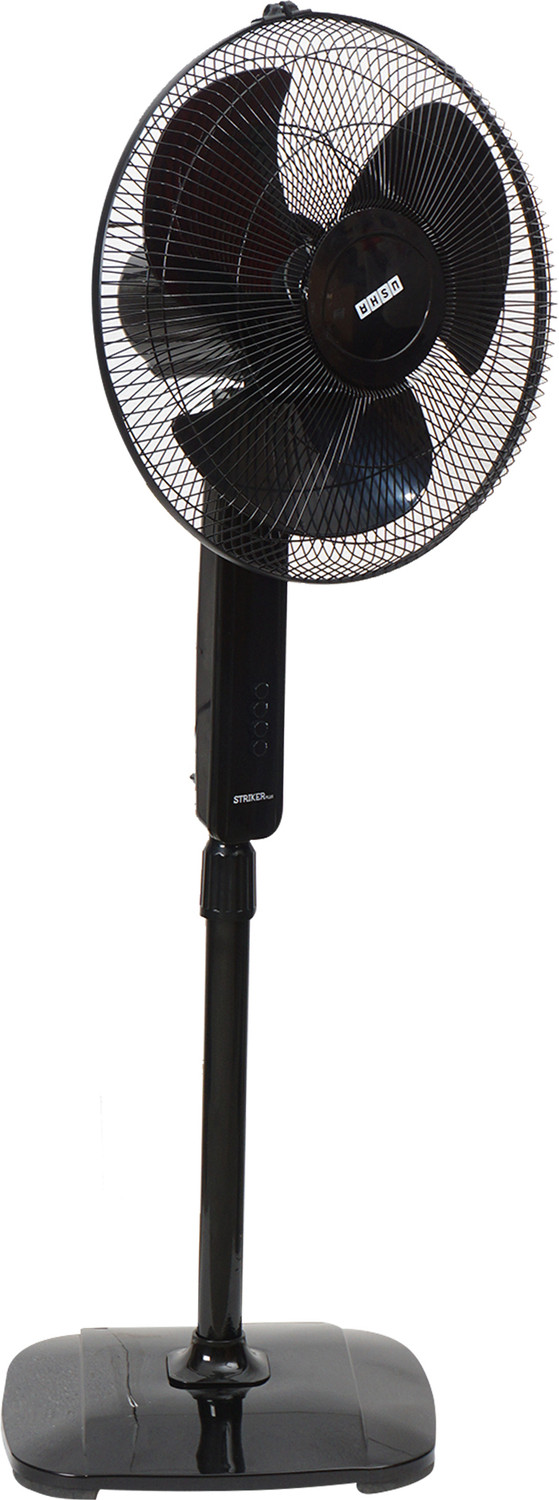 Image of USHA PF STRIKER PLUS HI SPEED 400MM BLACK with 1 Year Warranty Anti Dust 400 mm Pedestal Fan