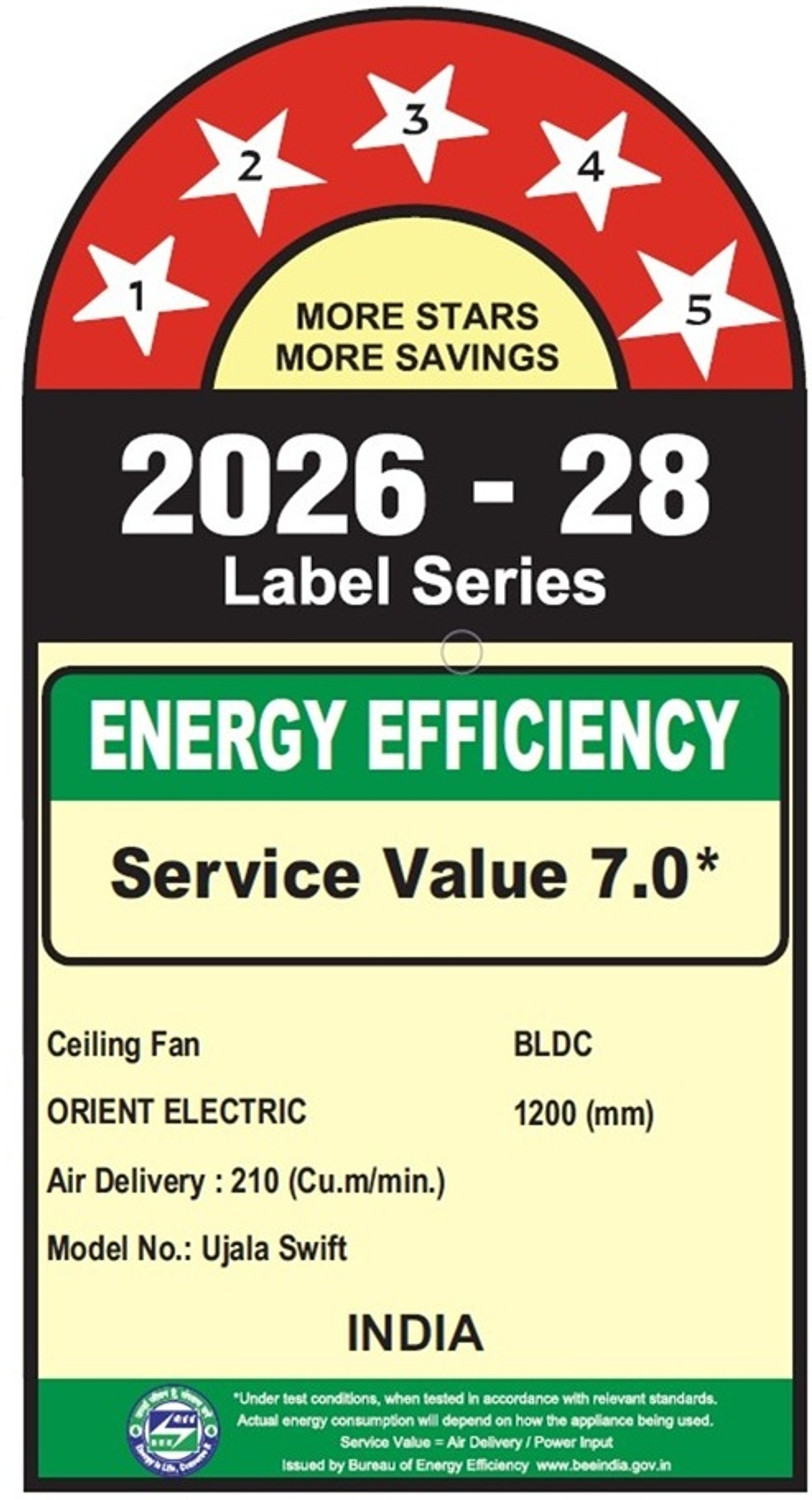 Image of Orient Electric Ujala Swift with 3 Year Warranty BLDC Motor with Remote, Energy Saving, High Air Delivery, Ultra High Speed 1200 mm Ceiling Fan