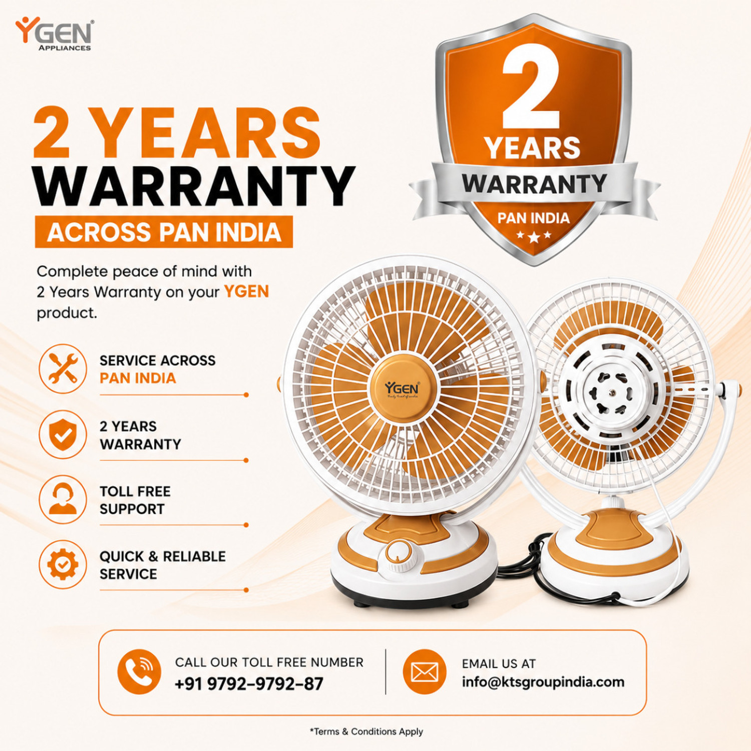 Image of YGEN TABLE FAN 12 INCH CP with 2 Year Warranty Silent Operation, Ultra High Speed 305 mm Table Fan