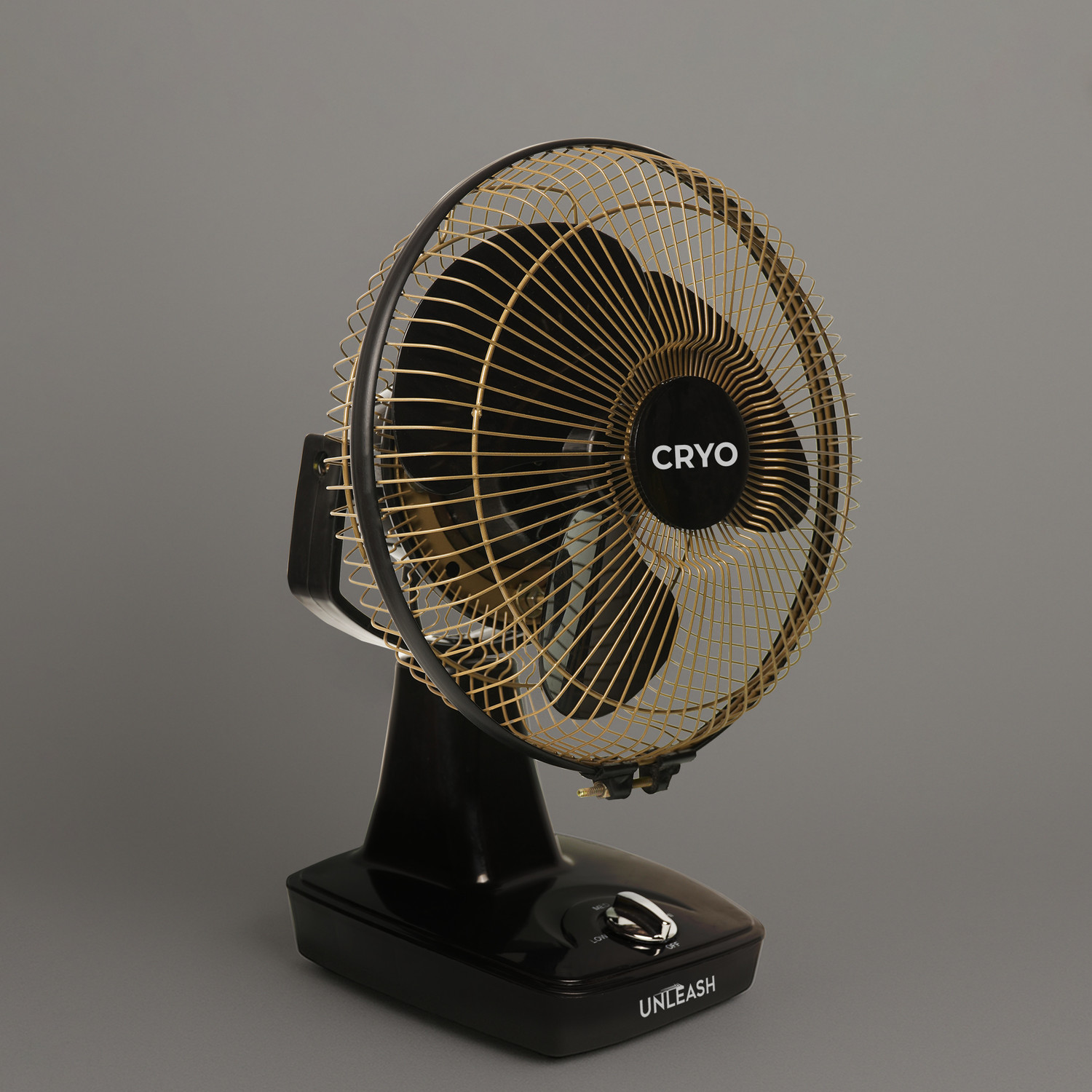 Image of unleash CRYO 9 INCH HIGH SPEED METAL JAALI FAN TABLE FAN FOR HOME, OFFICE with 1 Year Warranty Energy Saving 230 mm Table Fan