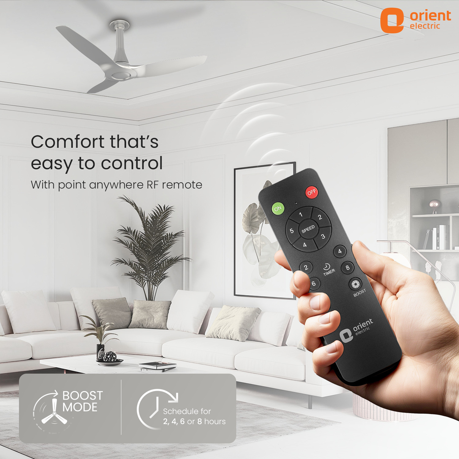 Image of Orient Electric Aeroquiet Neu |Silent Operation |BEE-5 Star Rated|Superior Air Delivery with 5 Year Warranty BLDC Motor with Remote 1230 mm Ceiling Fan