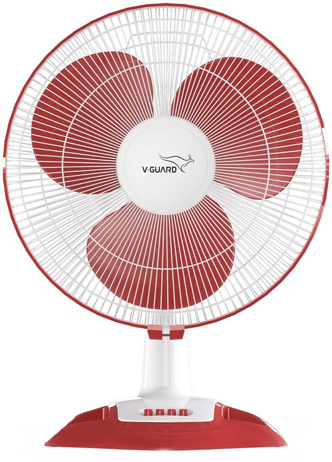 V-Guard Esfera TF (White Red) | High Speed with 2 Year Warranty 400 mm Table Fan