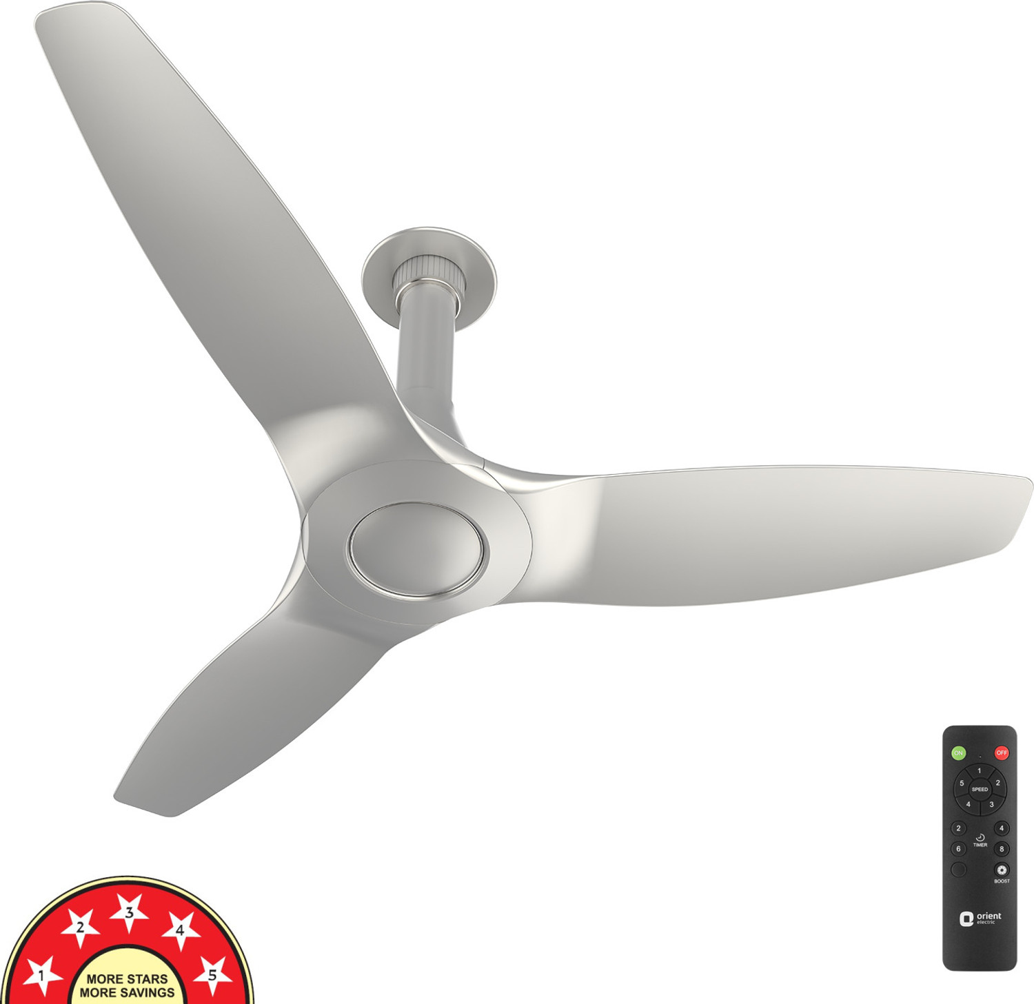 Image of Orient Electric Aeroquiet Neu |Silent Operation |BEE-5 Star Rated|Superior Air Delivery with 5 Year Warranty BLDC Motor with Remote 1230 mm Ceiling Fan
