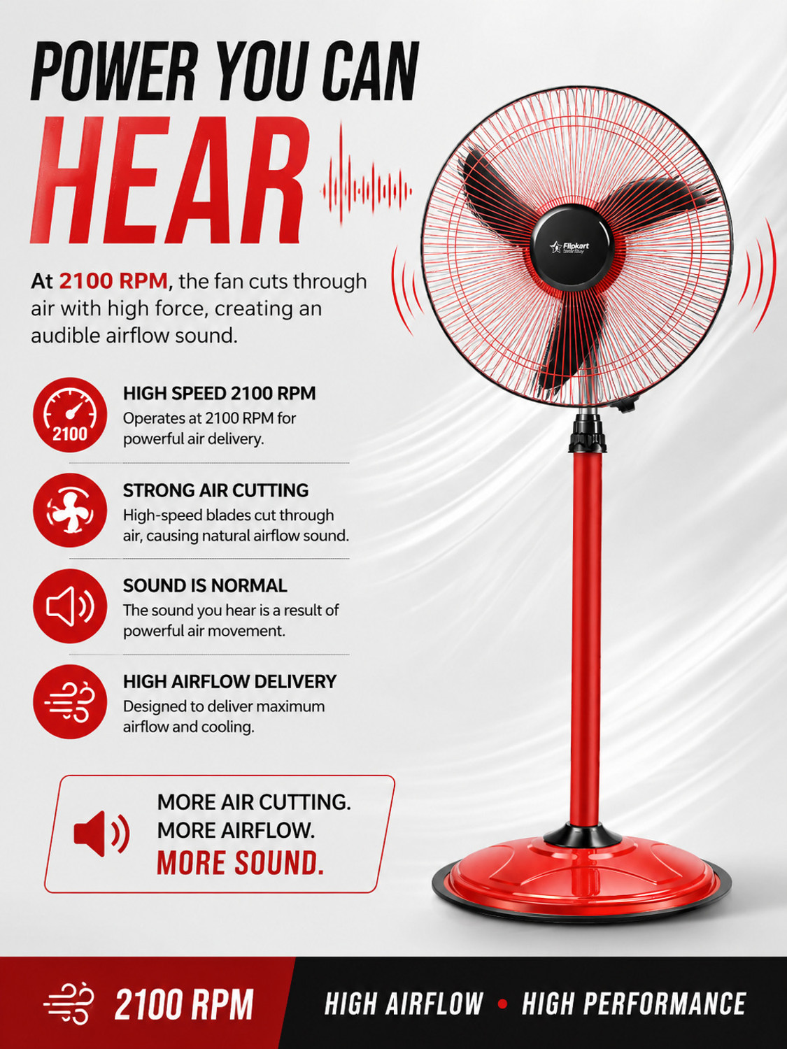 Image of Flipkart SmartBuy Falcon Signature with 2 Year Warranty High Air Delivery, Ultra High Speed 400 mm Pedestal Fan