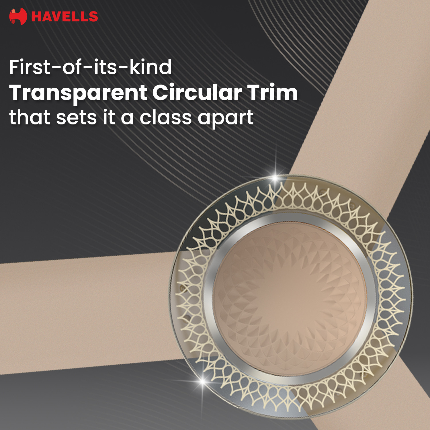 Image of HAVELLS CERA Underlight|Remote Controlled|Reverse Rotation|Carving Design|Low Noise|35W with 2 Year Warranty BLDC Motor 1200 mm Ceiling Fan