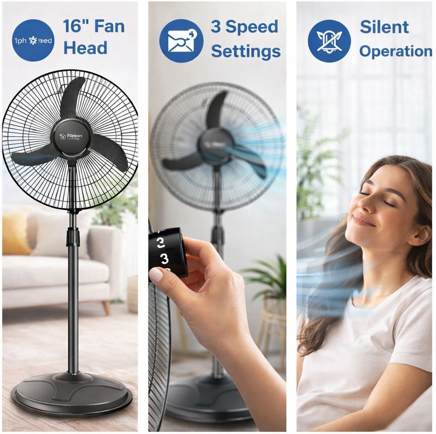 Image of Flipkart SmartBuy FALCON MAX | High Speed | Economy | Metal Body with 2 Year Warranty Ultra High Speed 400 mm Pedestal Fan