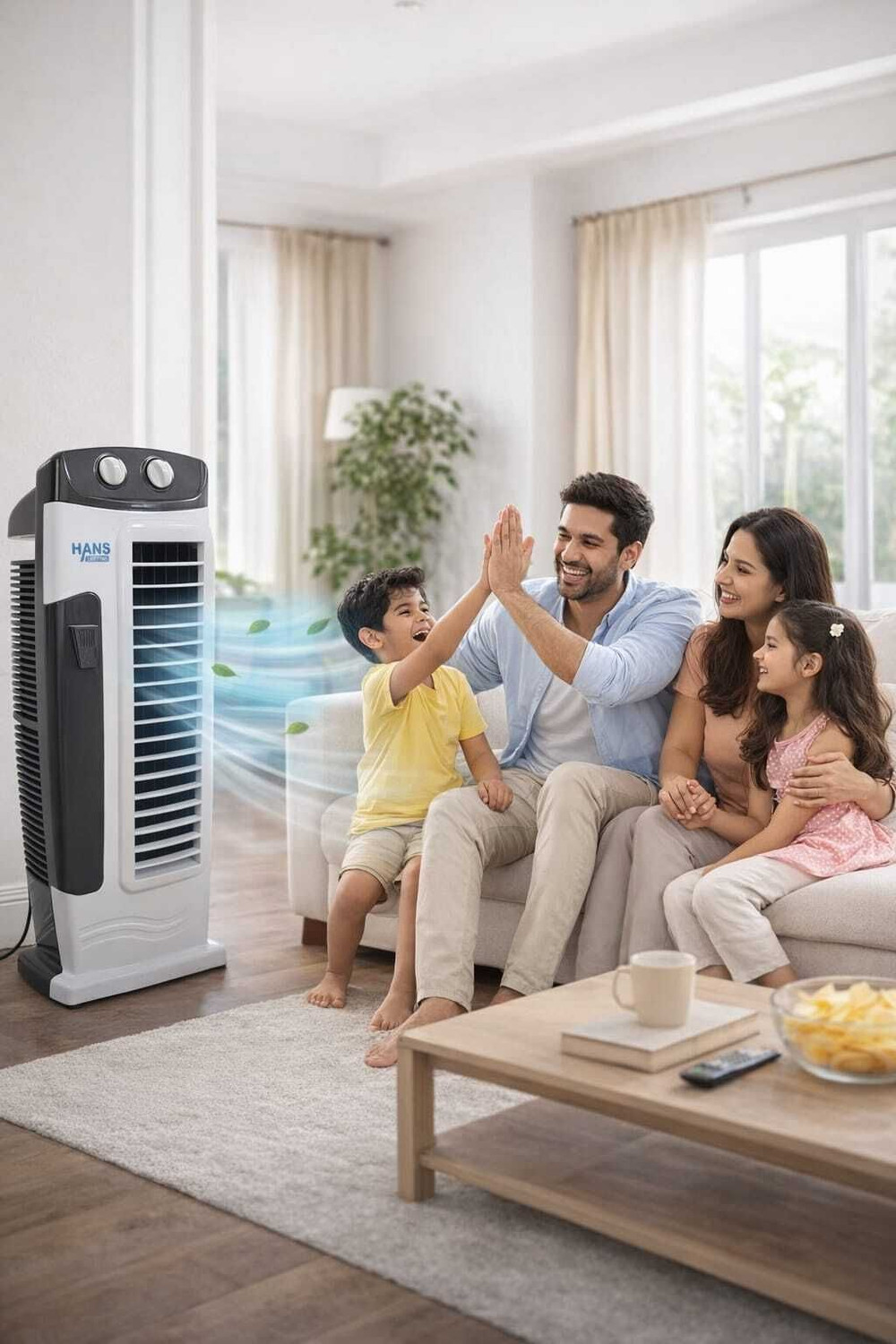 Image of HANS LIGHTINGS tower126 | Remote Control | 90 Oscillation | Energy Saving | Anti Dust with 1 Year Warranty Anti Dust Tower Fan