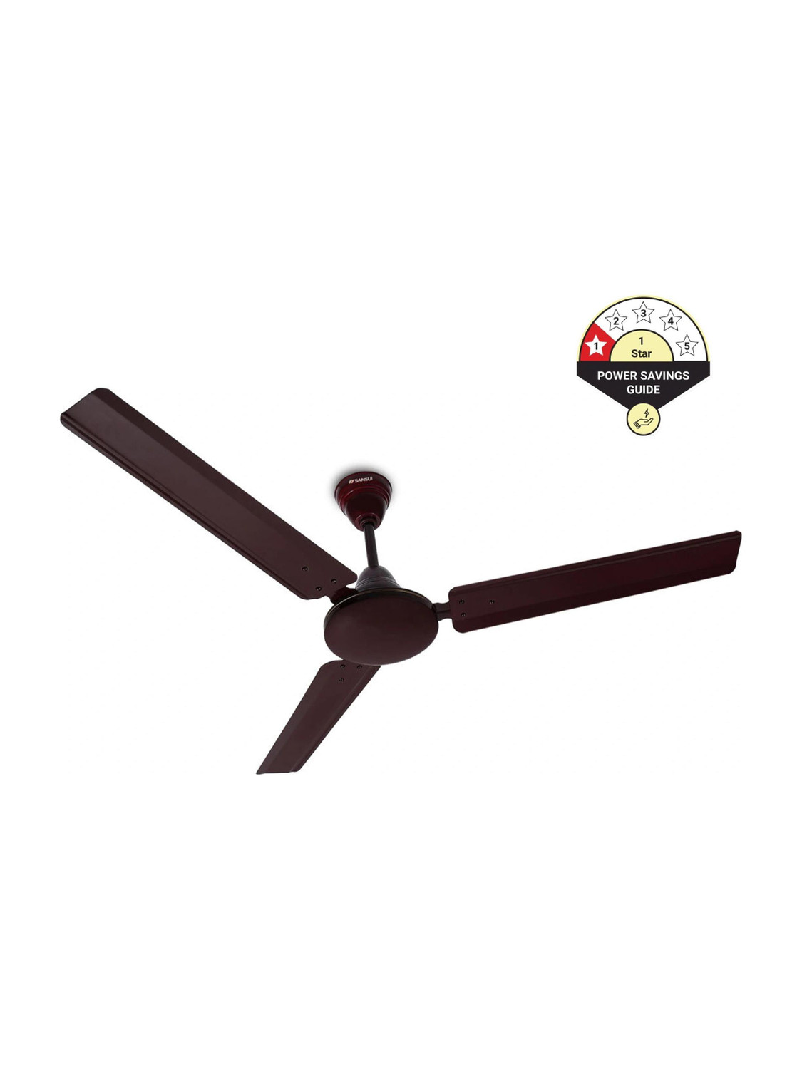 Image of Sansui Aero Spin Max with 2 Year Warranty Energy Saving 1200 mm Ceiling Fan (1 Star | Brown | Pack of 1)