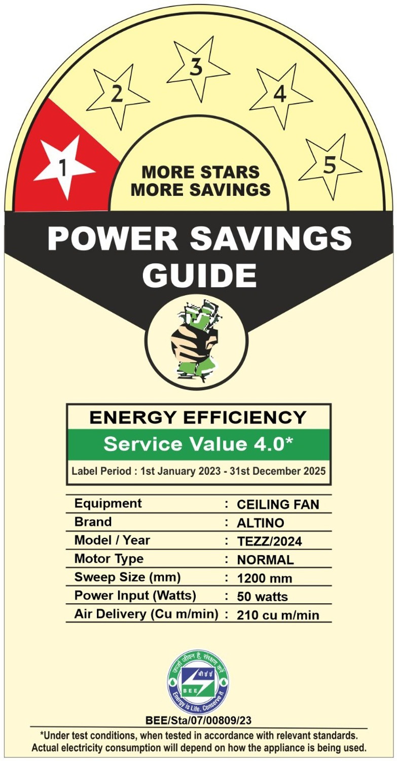 Image of ALTINO TEZZZ Glossy Brown-46 with 1 Year Warranty 1200 mm Ceiling Fan