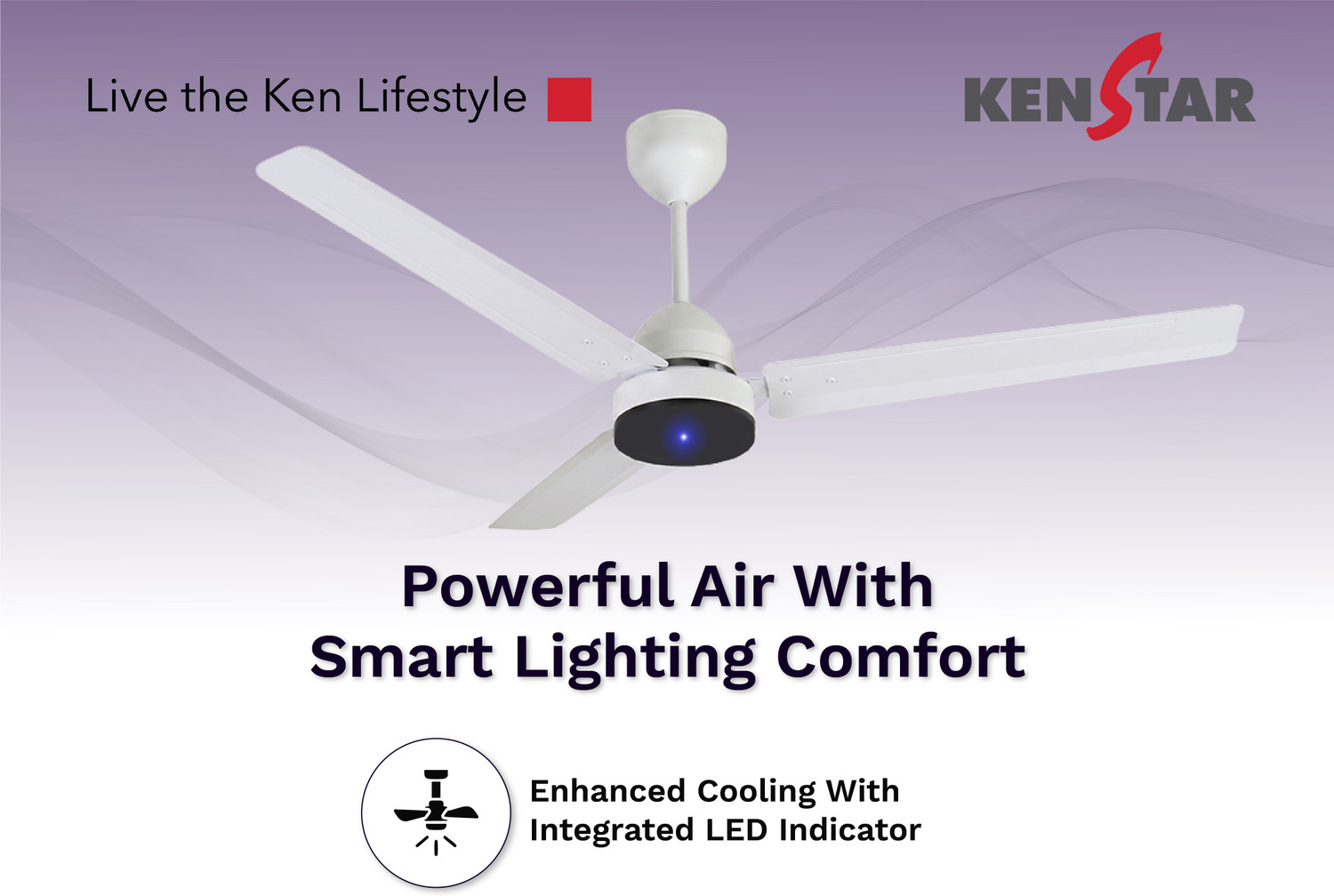Image of Kenstar NBBLDCPICL32W with 2 Year Warranty Energy Saving 1200 mm Ceiling Fan