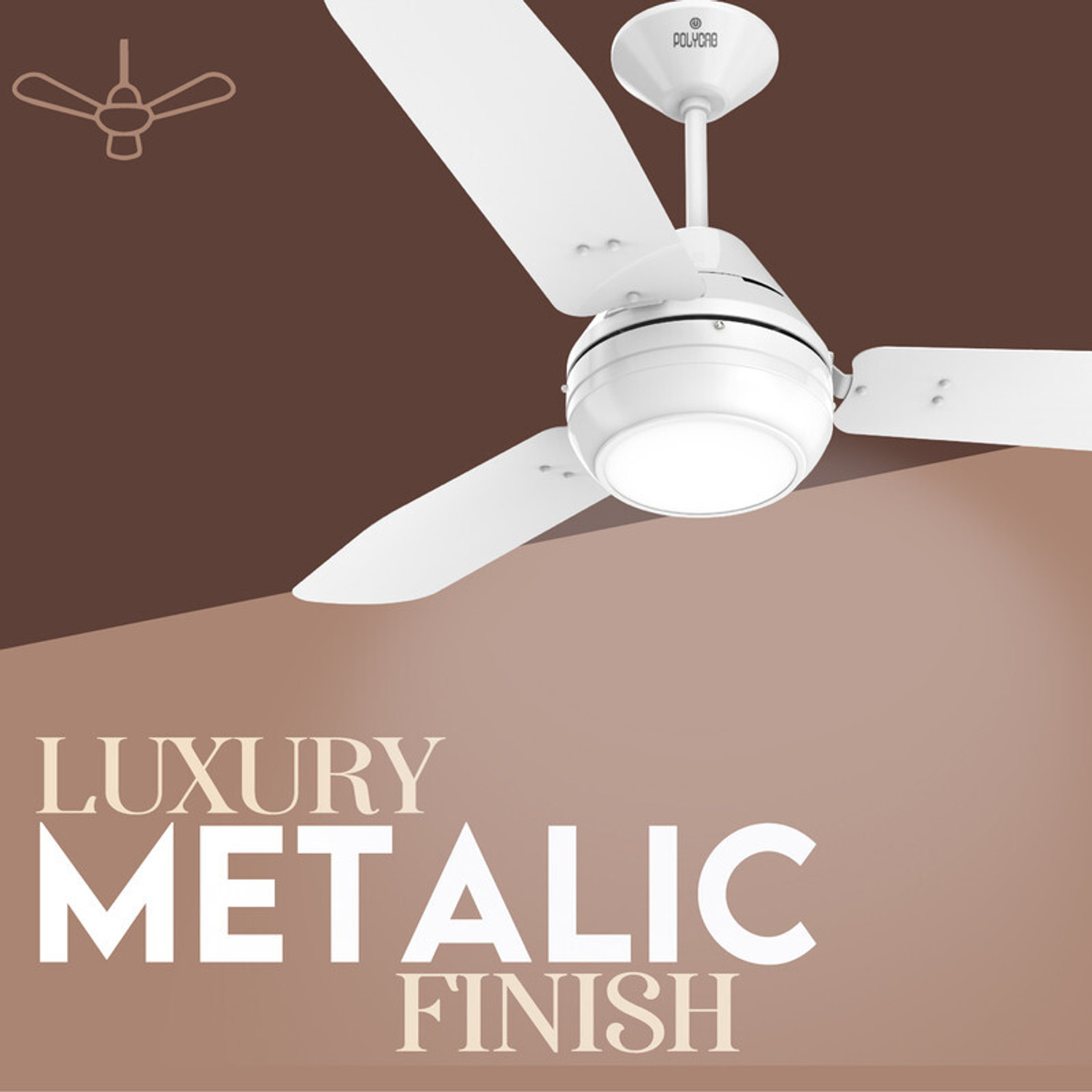 Image of Polycab FCESPST026P with 2 Year Warranty Remote Controlled 1200 mm Ceiling Fan