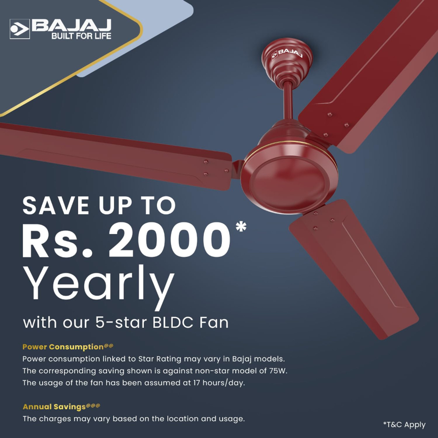 Image of BAJAJ Frore Turbo with 2 Year Warranty BLDC Motor 1200 mm Ceiling Fan