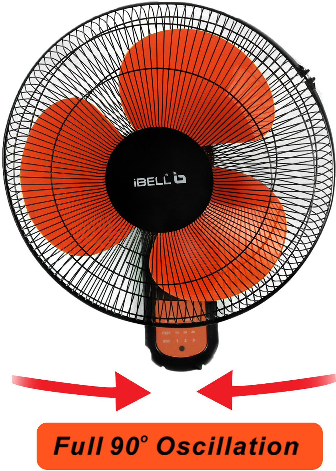 Image of iBELL VIVA03WF | Remote Control | 90 Oscillation | High Speed with 2 Year Warranty Remote Controlled 406 mm Wall Fan