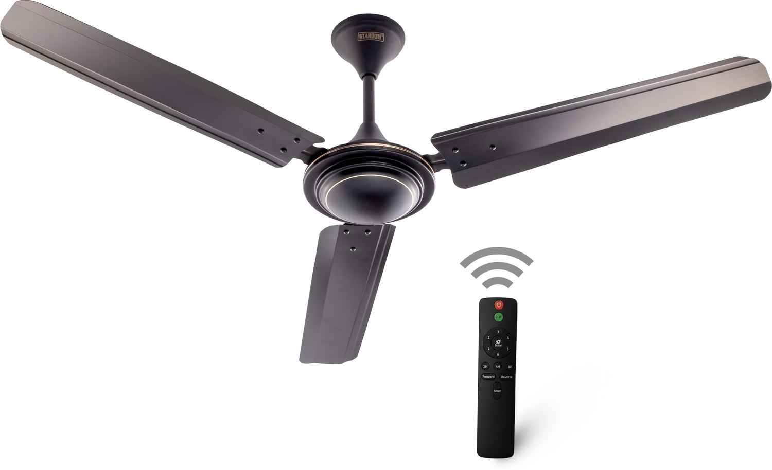 Image of Stardom RACER B1 SMOKE BROWN | BLDC Motor | Economy with 3 Year Warranty BLDC Motor with Remote 1200 mm Ceiling Fan
