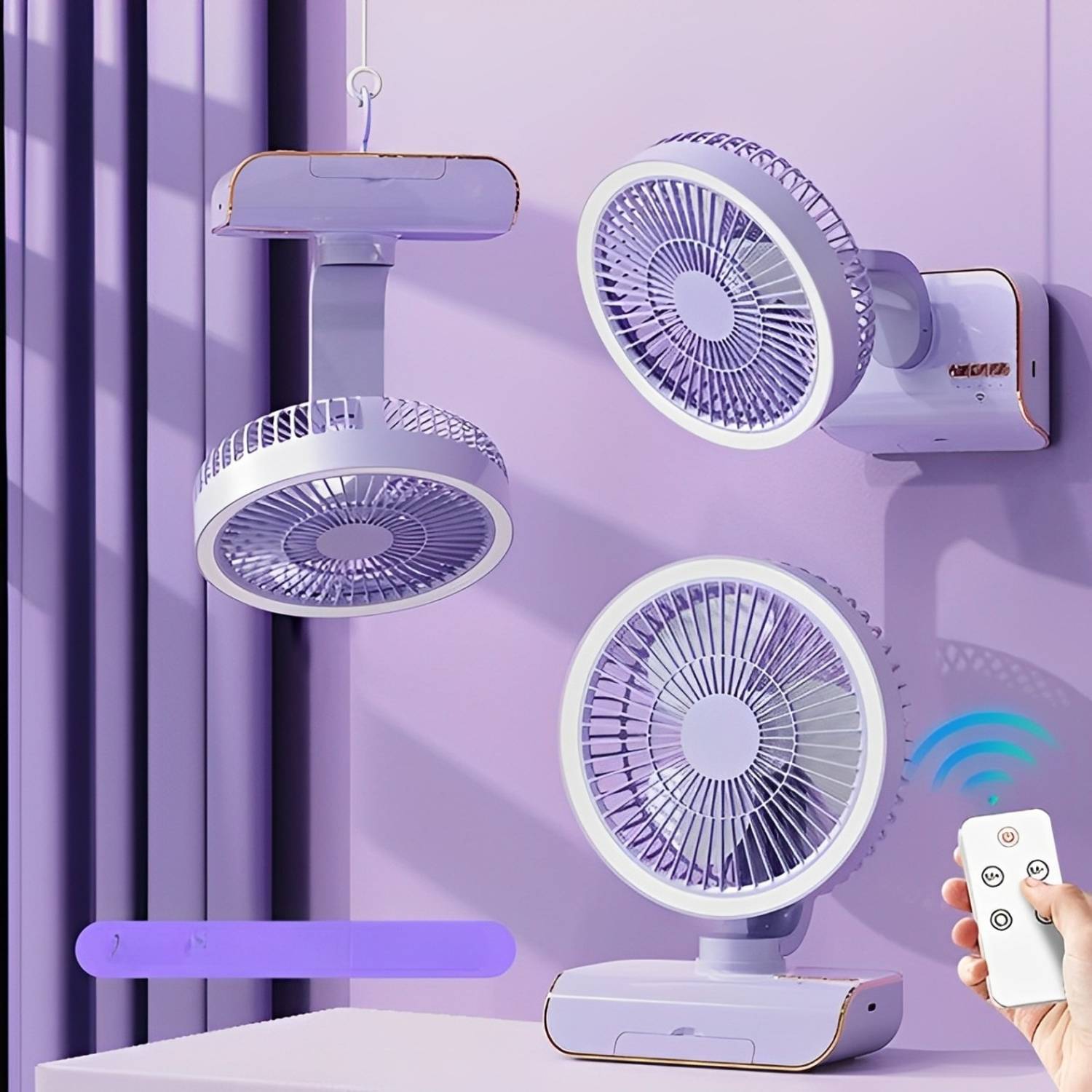 LACCO Table Fan,High Speed Rechargeable Fan, For Home, Office, Kitchen with 1 Year Warranty Ultra High Speed 1400 mm Table Fan
