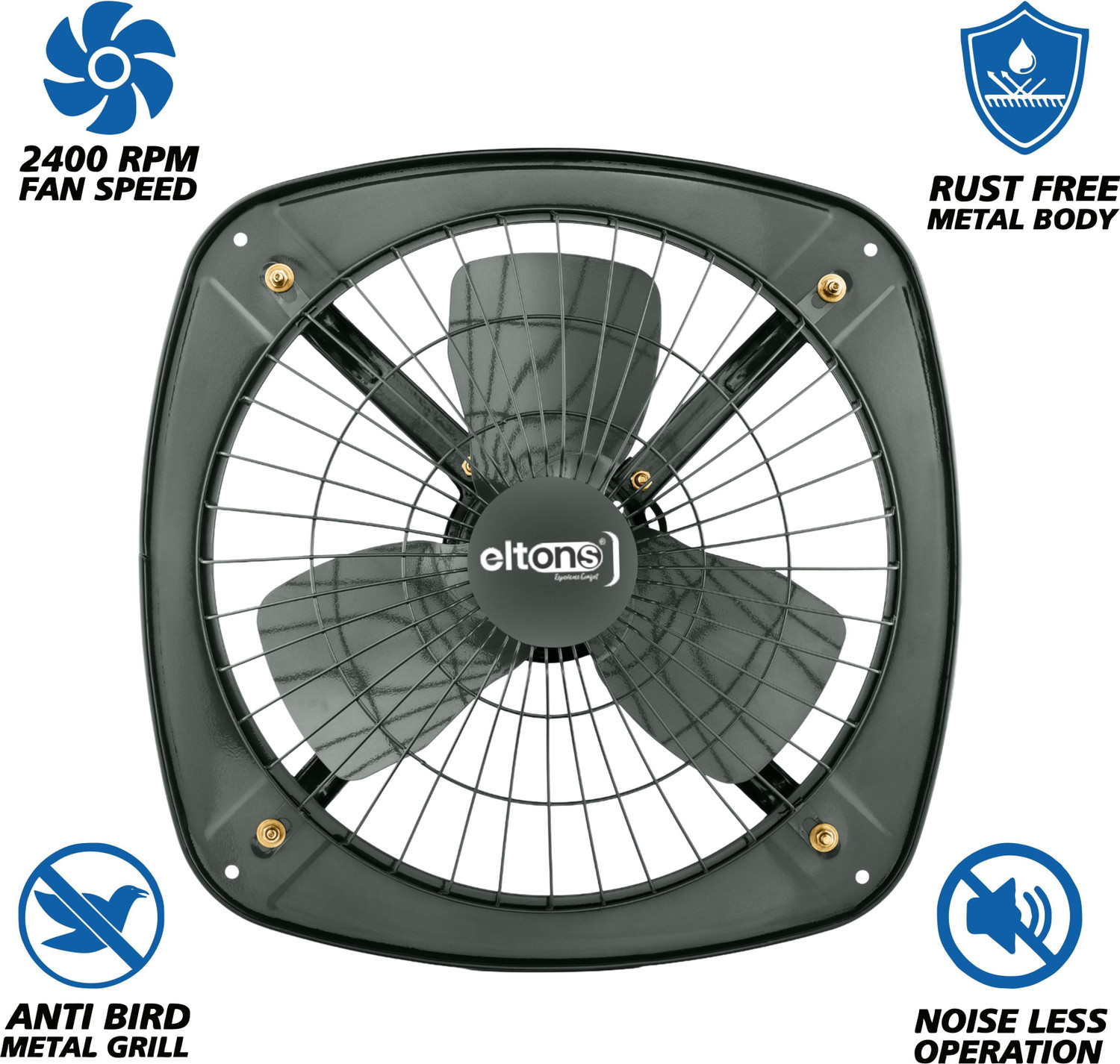 Image of Eltons EFAF-26A2 | 12 INCH | Metal Exhaust Fan For Kitchen, Bathroom, Home & Industries with 12 Months Warranty 300 mm Exhaust Fan